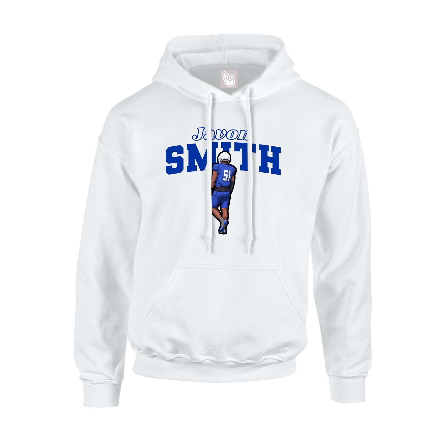 Hoodie — Name Arch in White