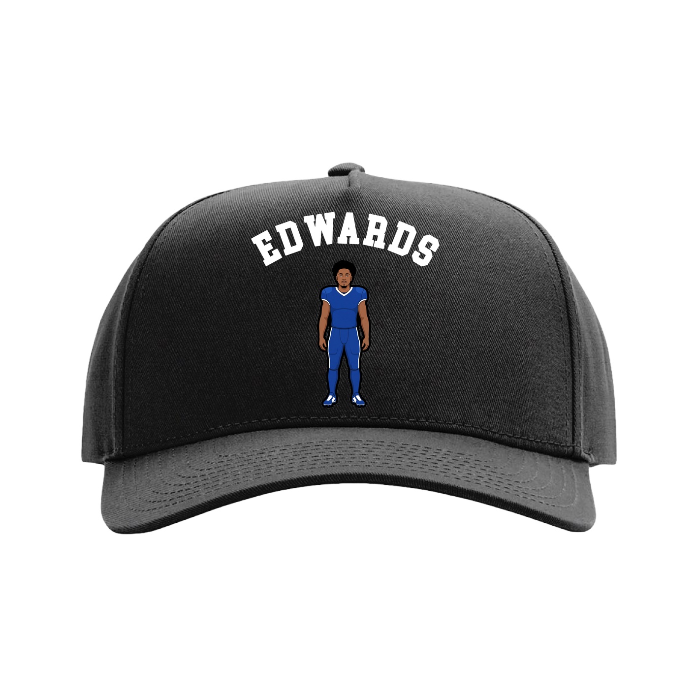Full Fabric Five-Panel Champ Cap — Shirsey Arch in Black