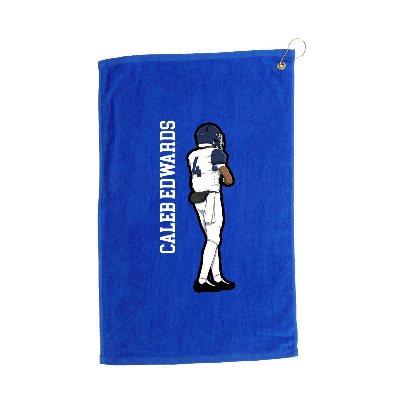 Golf Towel — Name Vertical in Royal