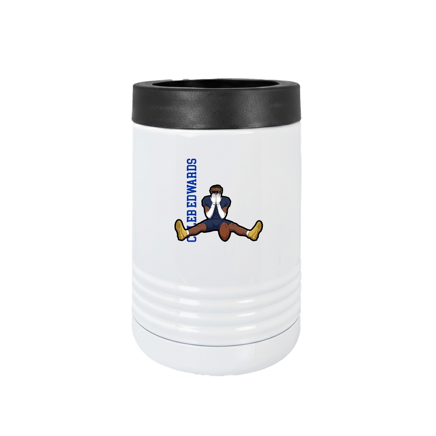 Beverage Holder — Name Vertical in White