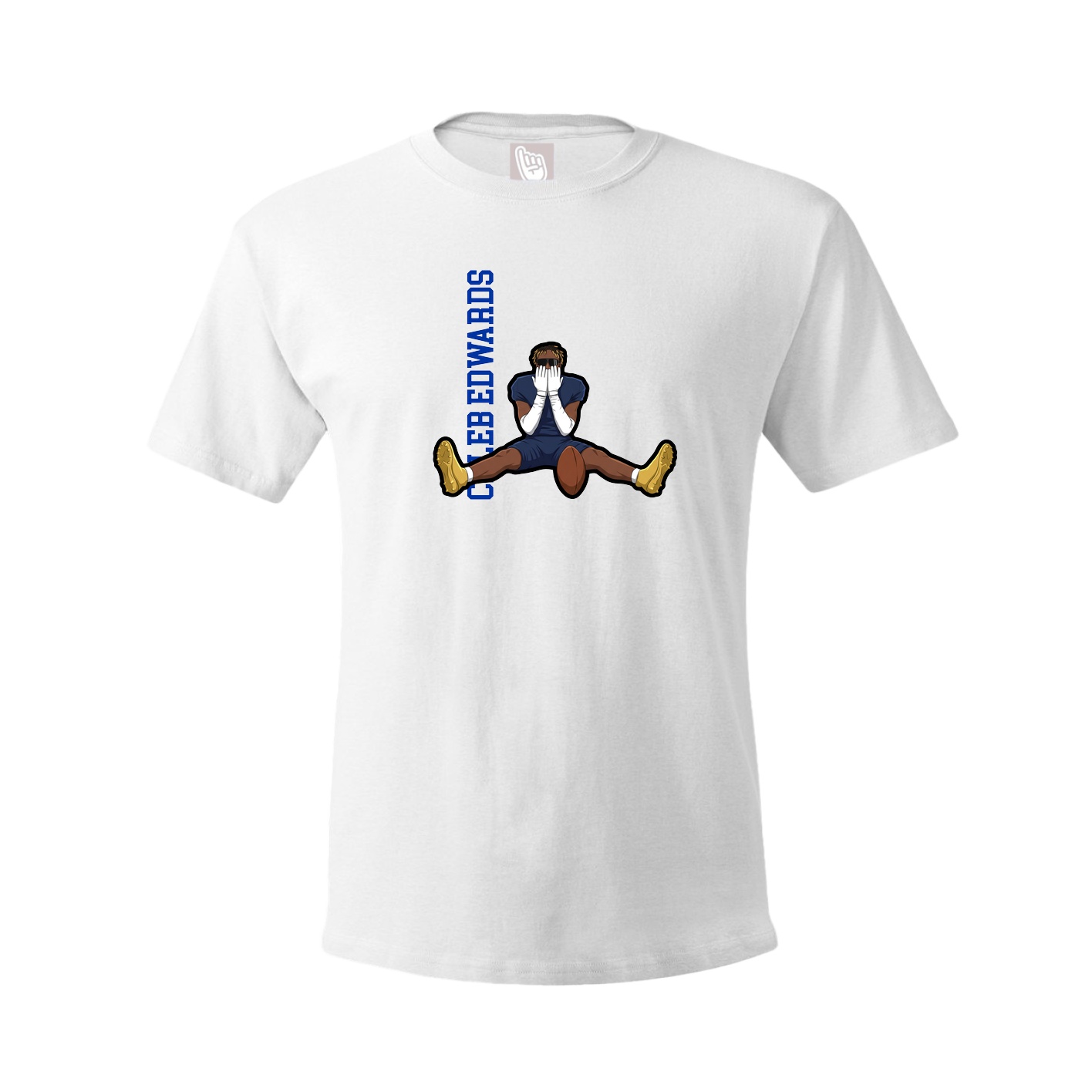 Tee — Name Vertical in White