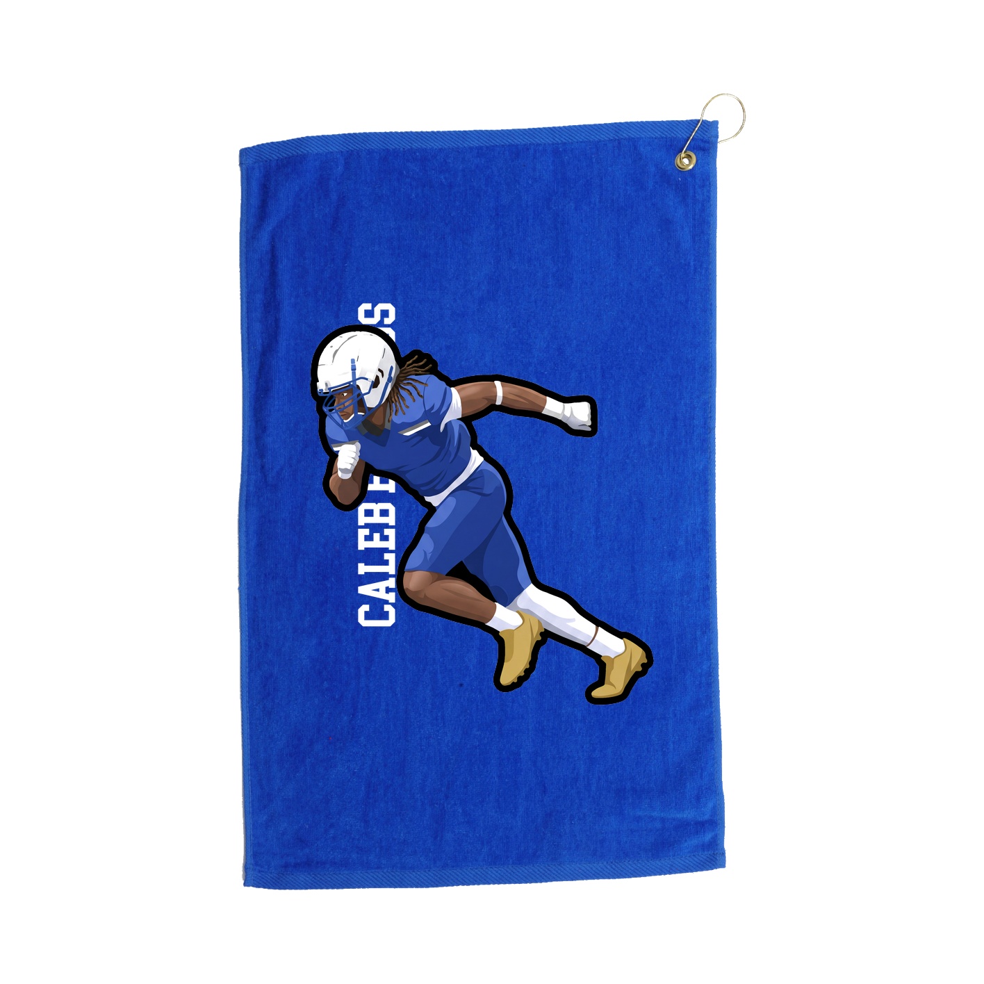 Golf Towel — Name Vertical in Royal