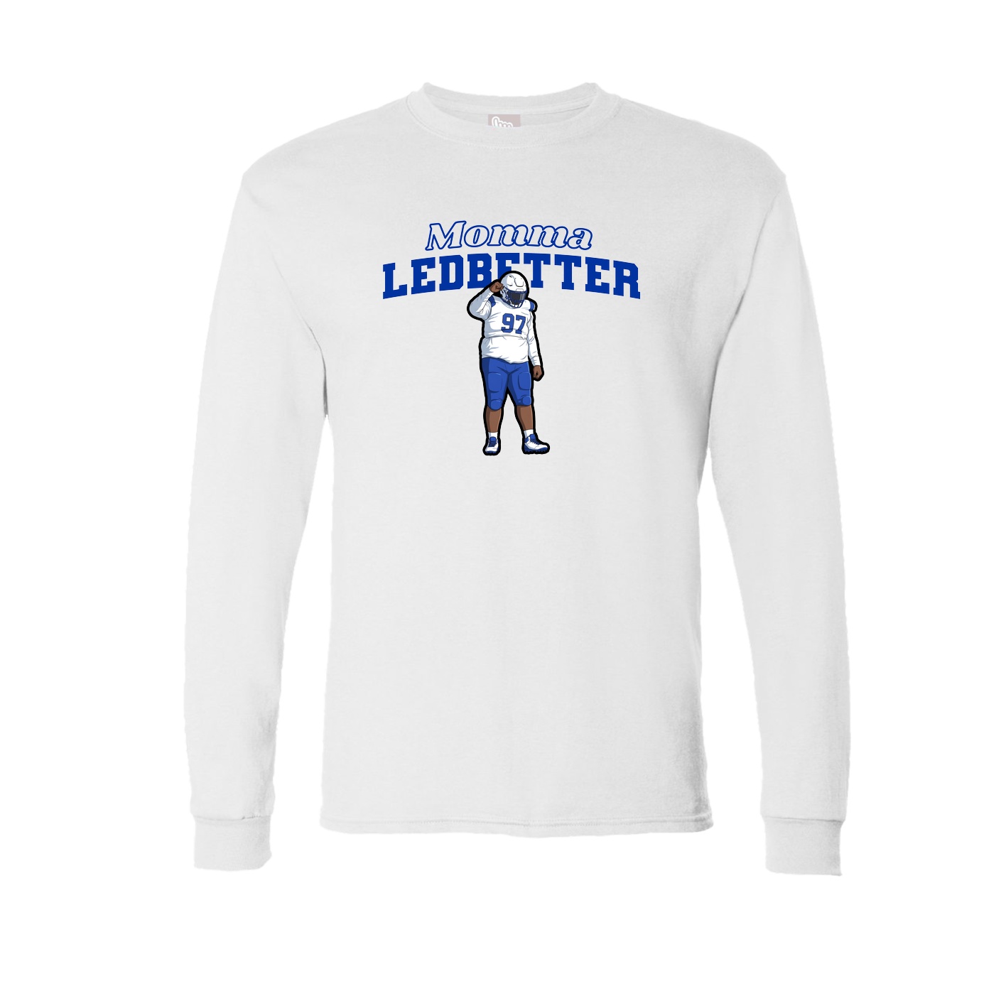 Long Sleeve Tee — Mothers Day Block in White