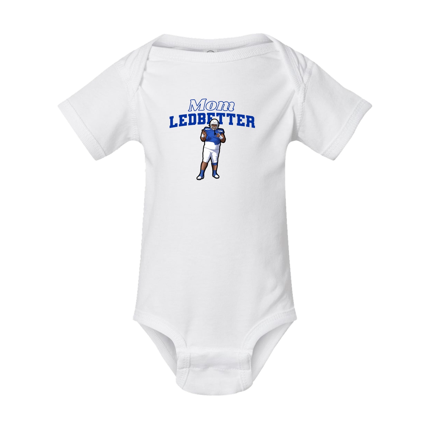 Baby Onesie — Mothers Day Block in White