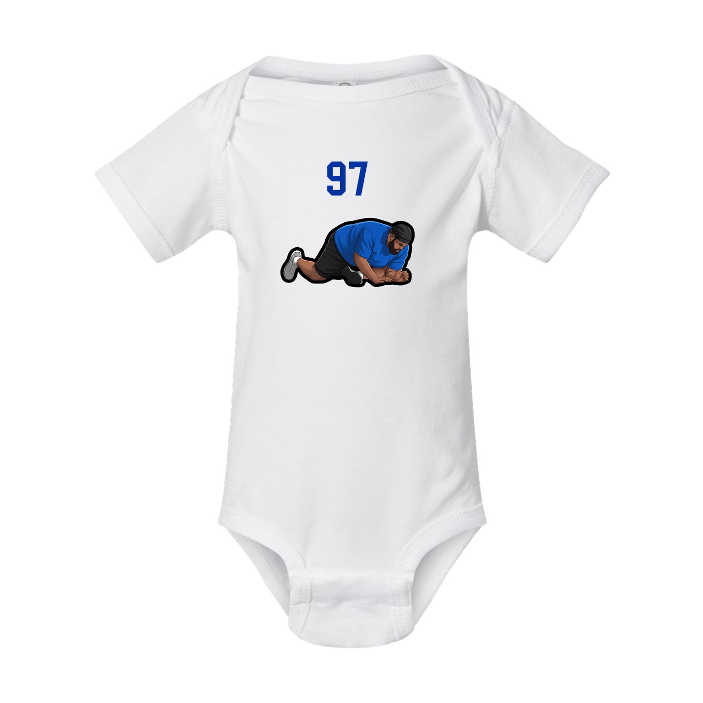 Baby Onesie — Number Top in White