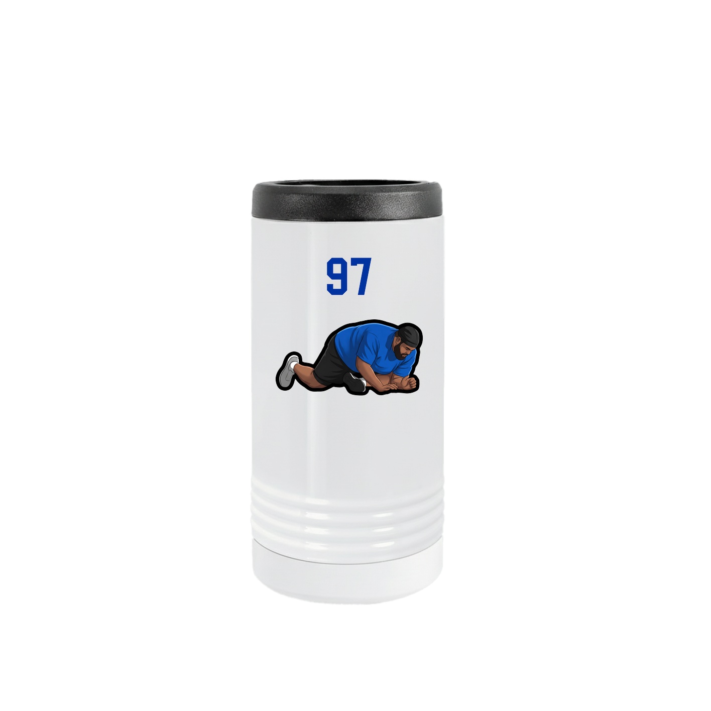 Slim Beverage Holder — Number Top in White