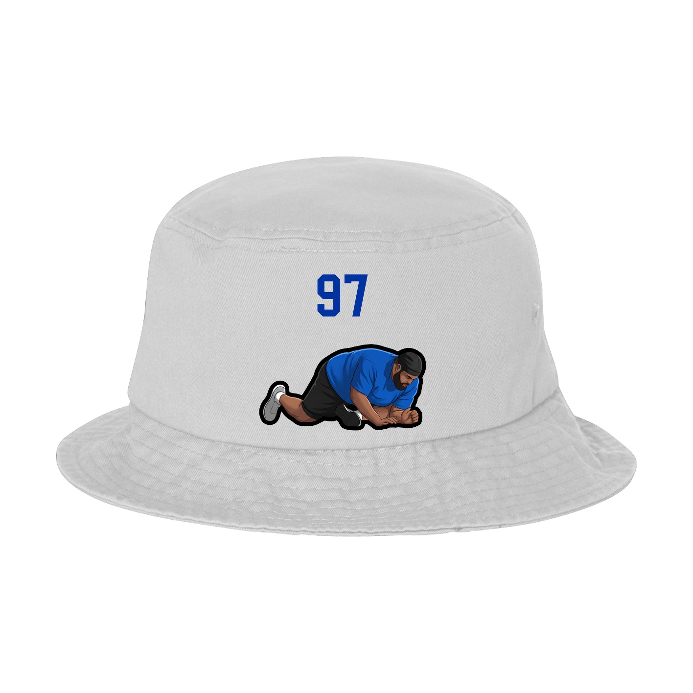 Bucket Cap — Number Top in White