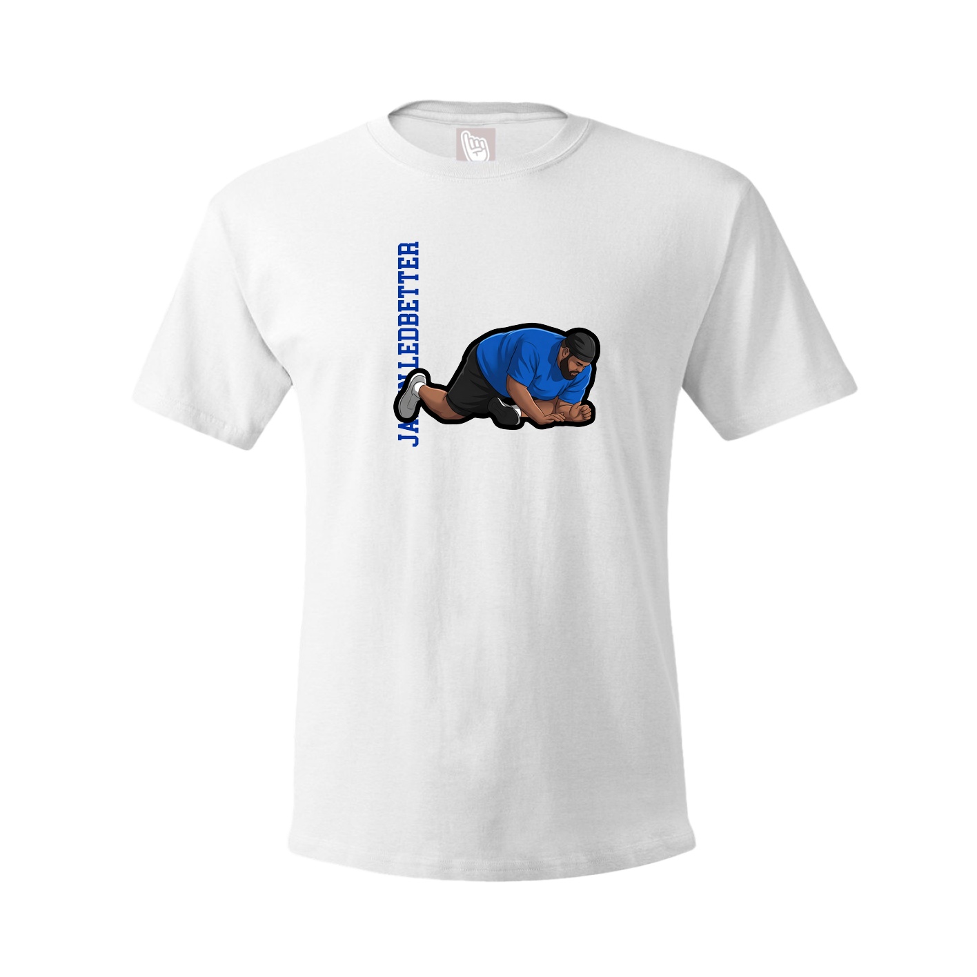 Tee — Name Vertical in White