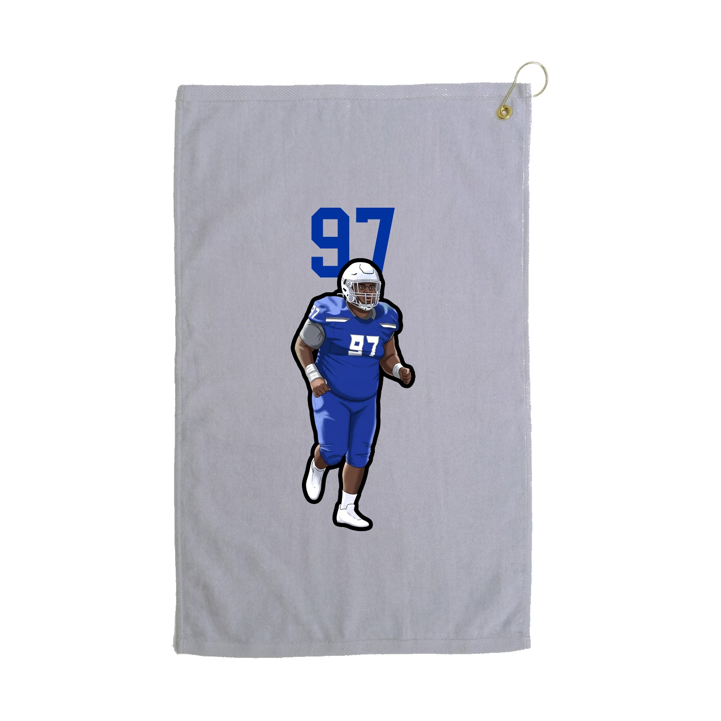 Golf Towel — Number Top in Grey