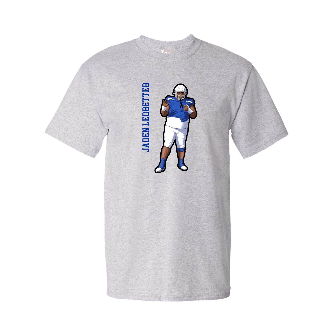 Tee — Name Vertical in Grey