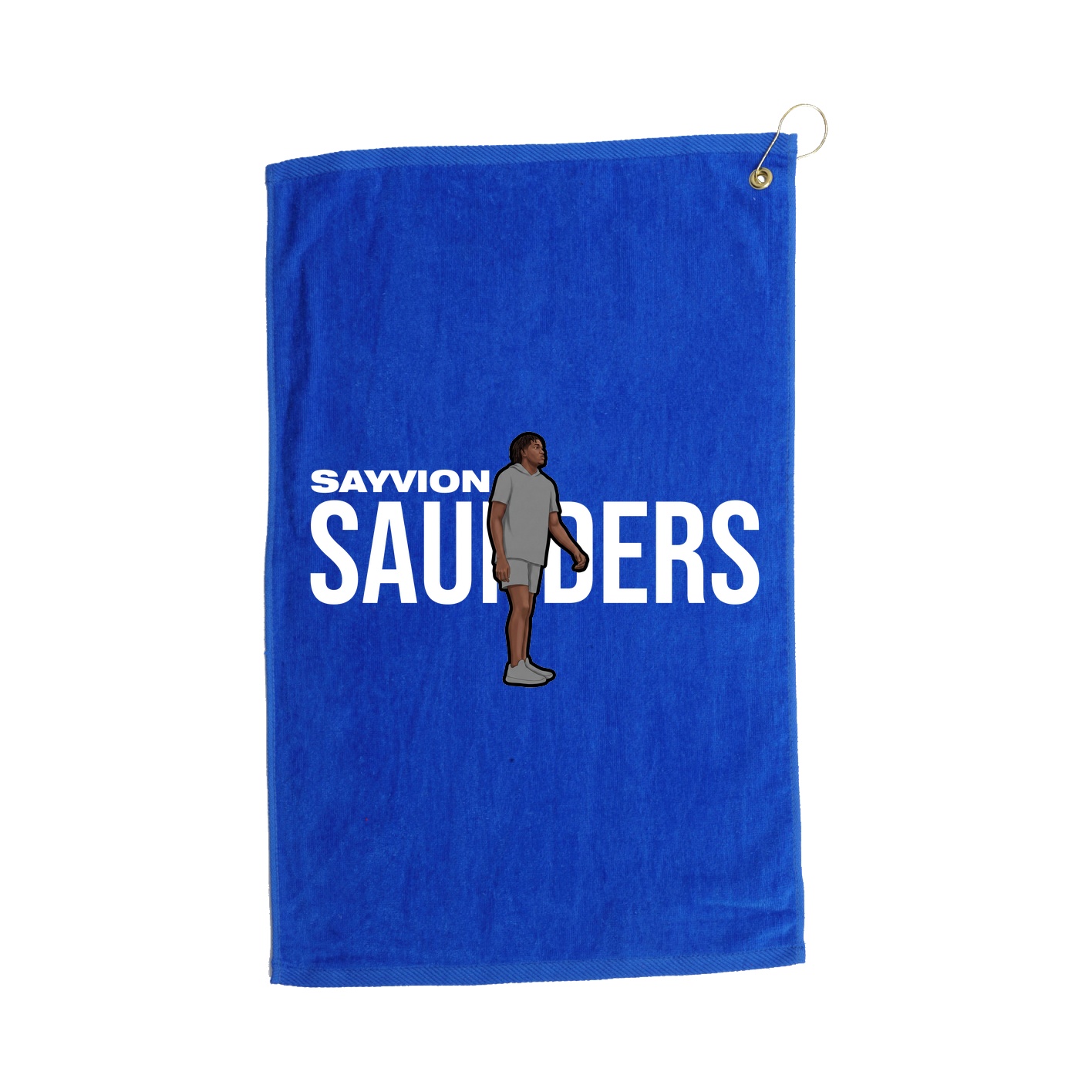 Golf Towel — Player Name in Royal