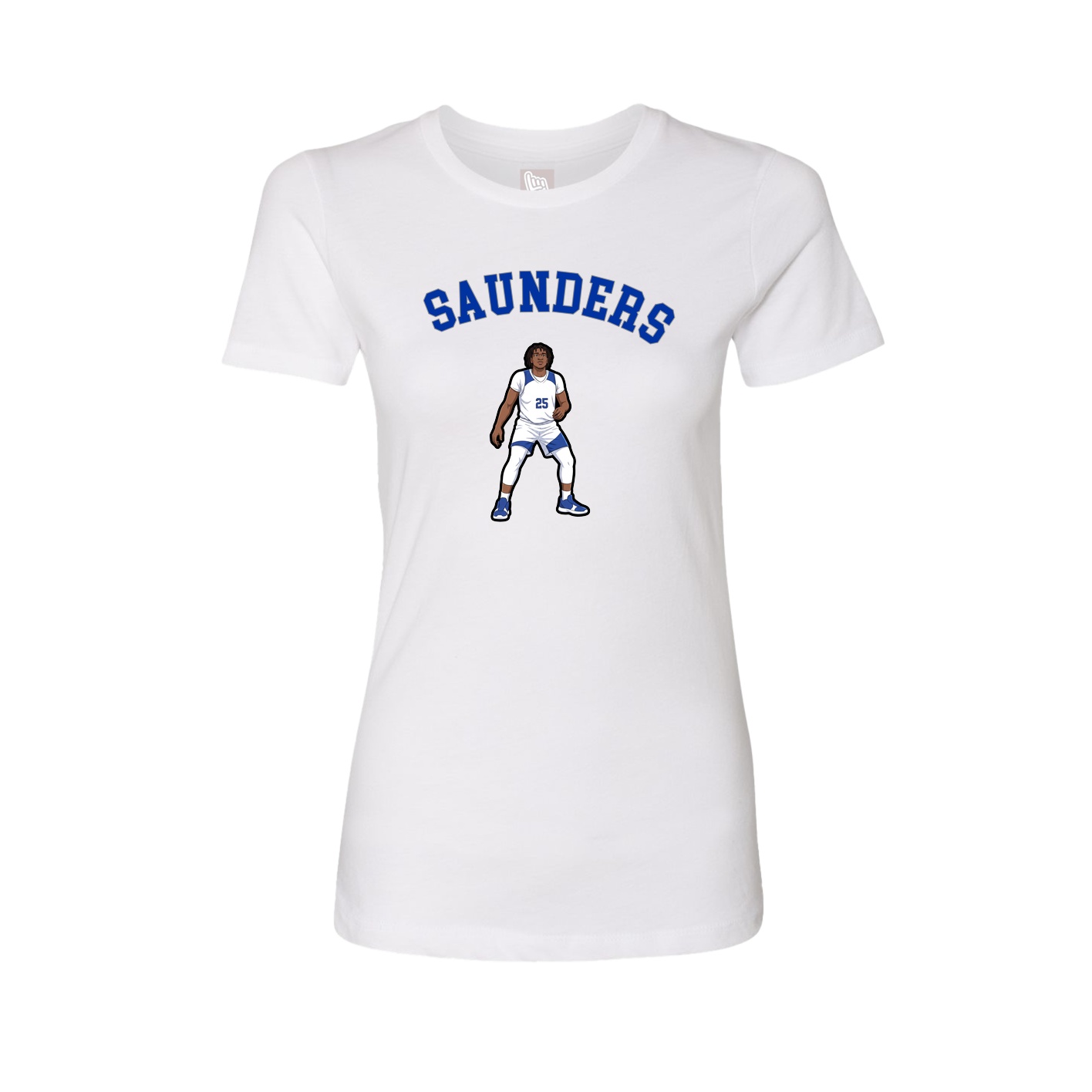 Fitted Women's Tee — Shirsey Arch in White