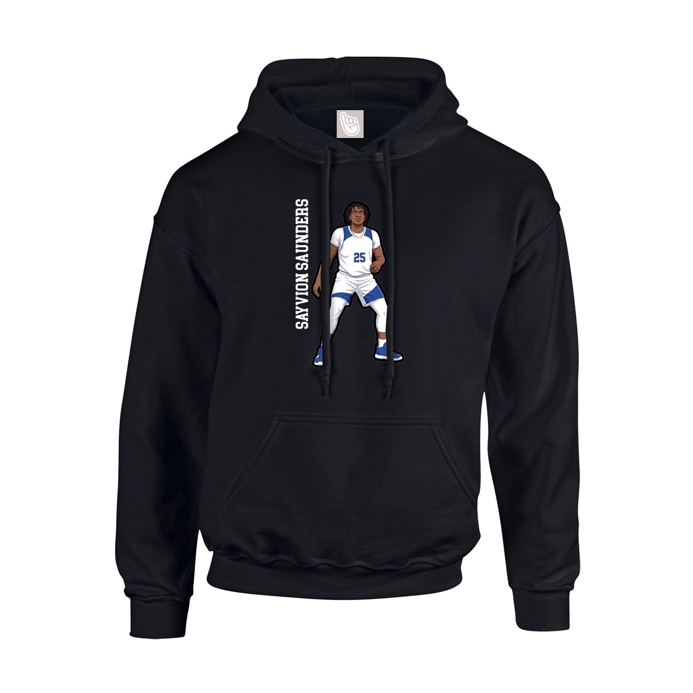 Hoodie — Name Vertical in Black