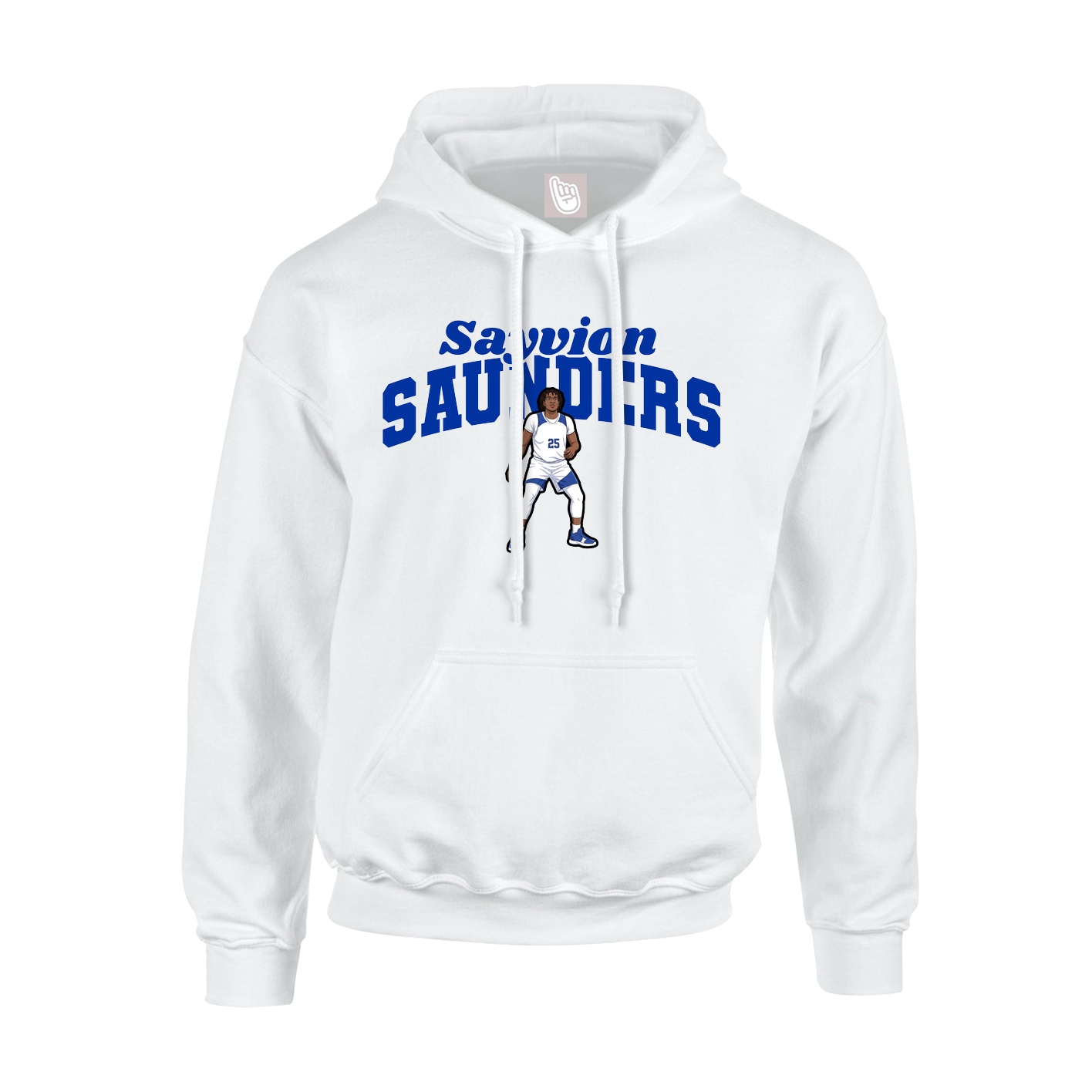 Youth Hoodie — Signature Arch in White