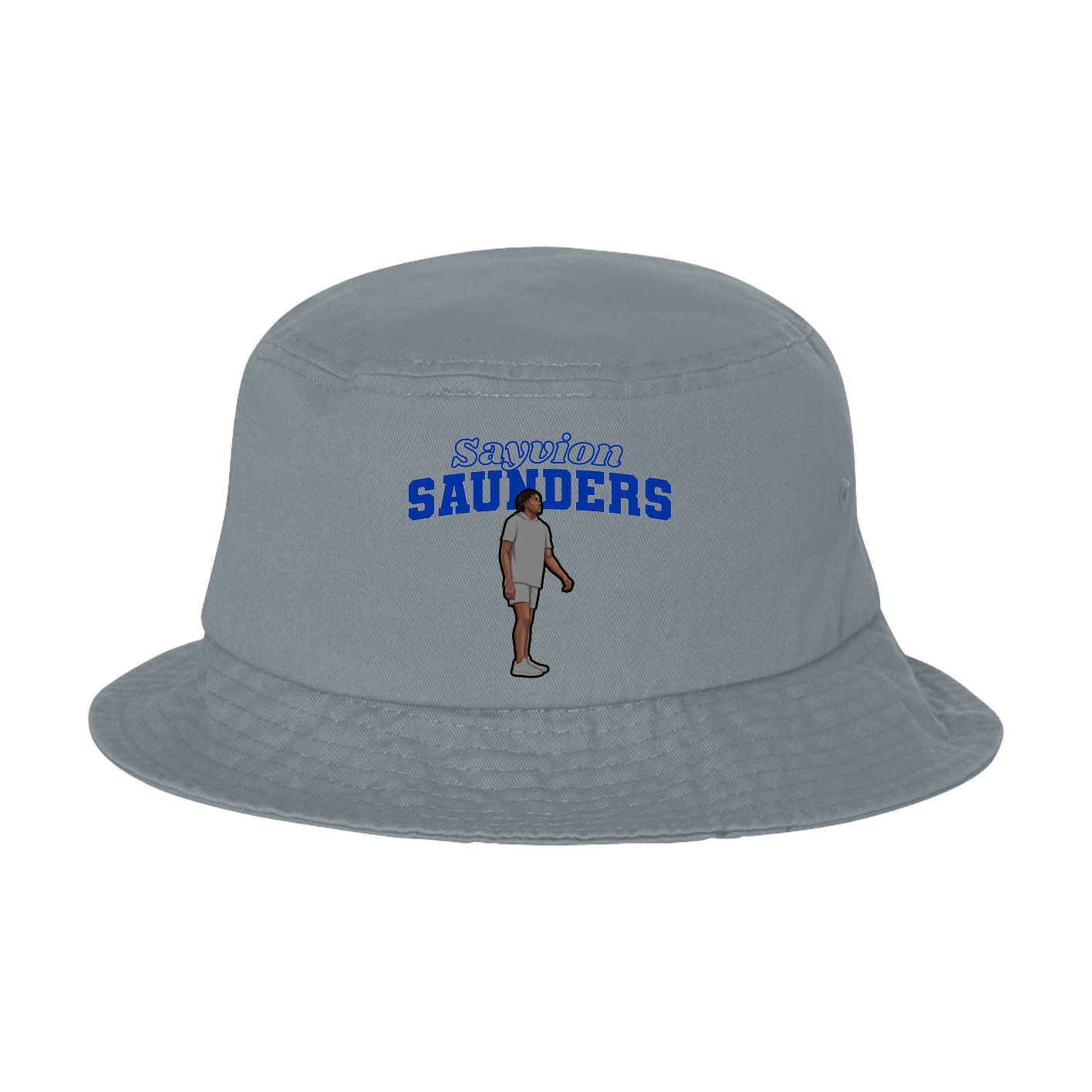 Bucket Cap — Name Arch in Grey