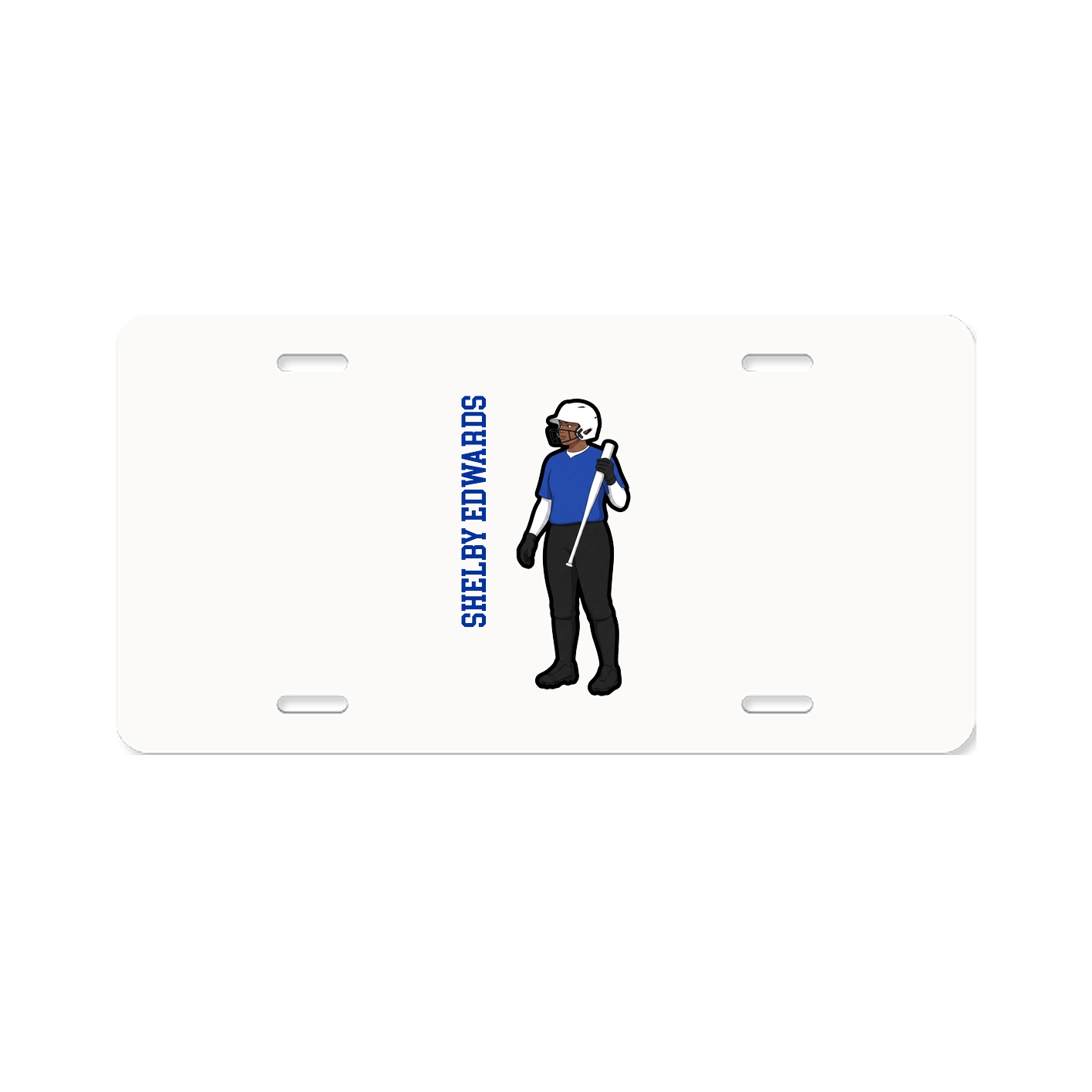 License Plate — Name Vertical in Classic