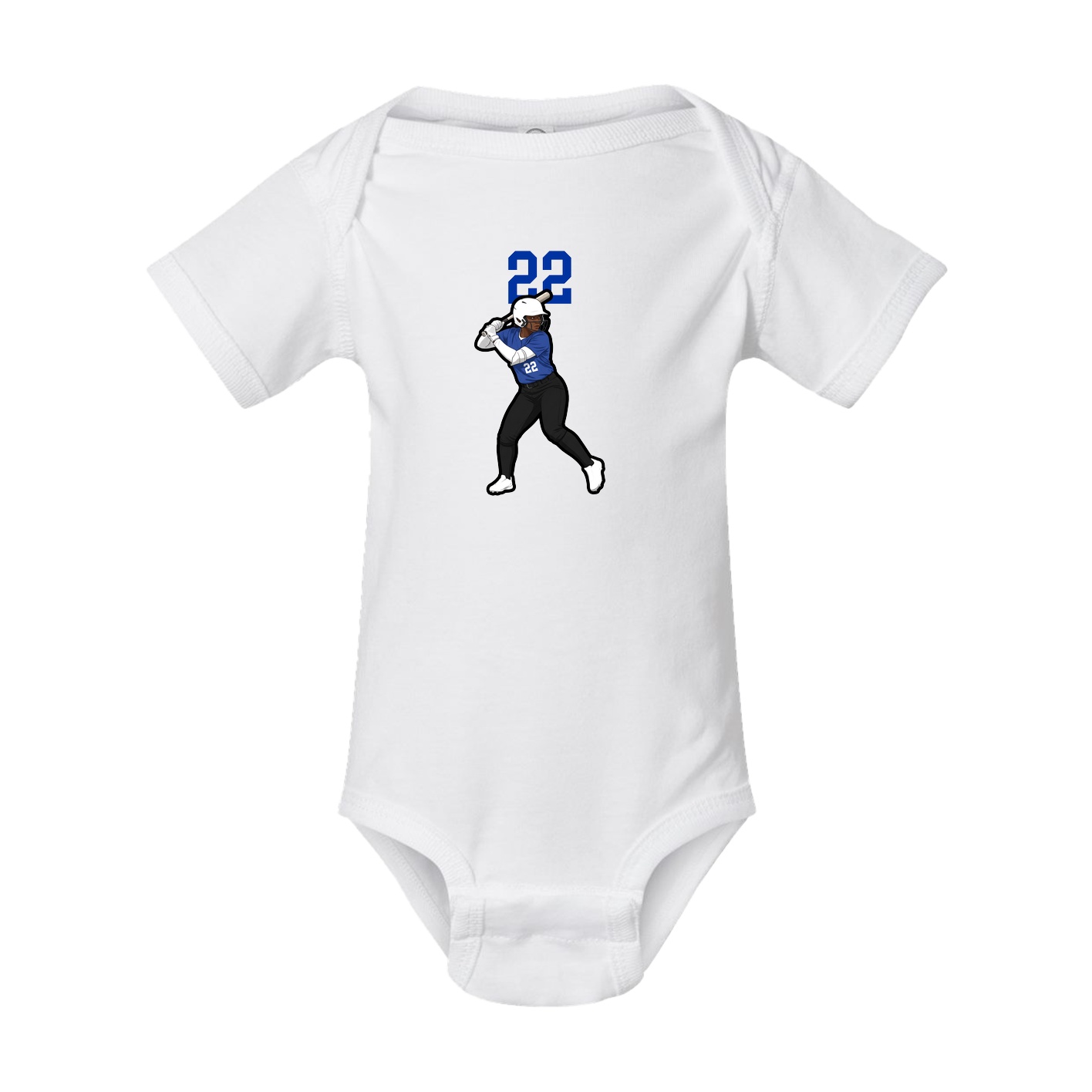 Baby Onesie — Number Top in White