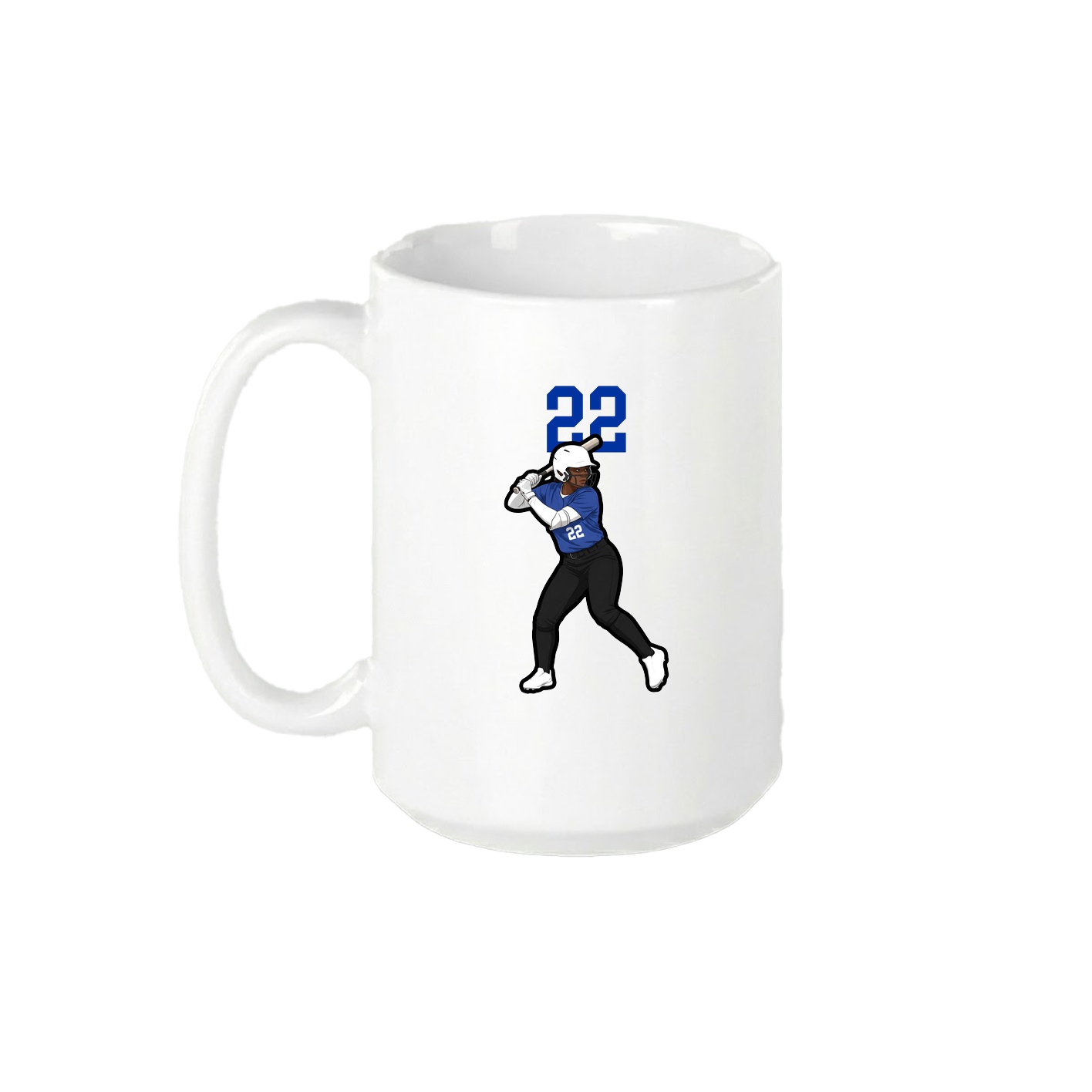 15oz Coffee Mug — Number Top in White