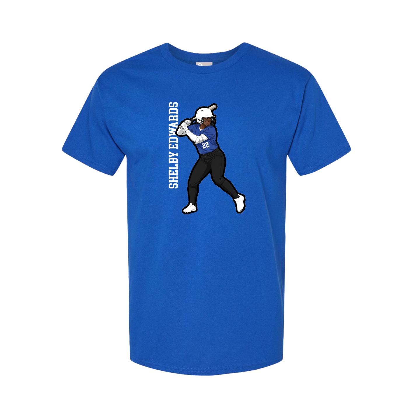 Tee — Name Vertical in Royal