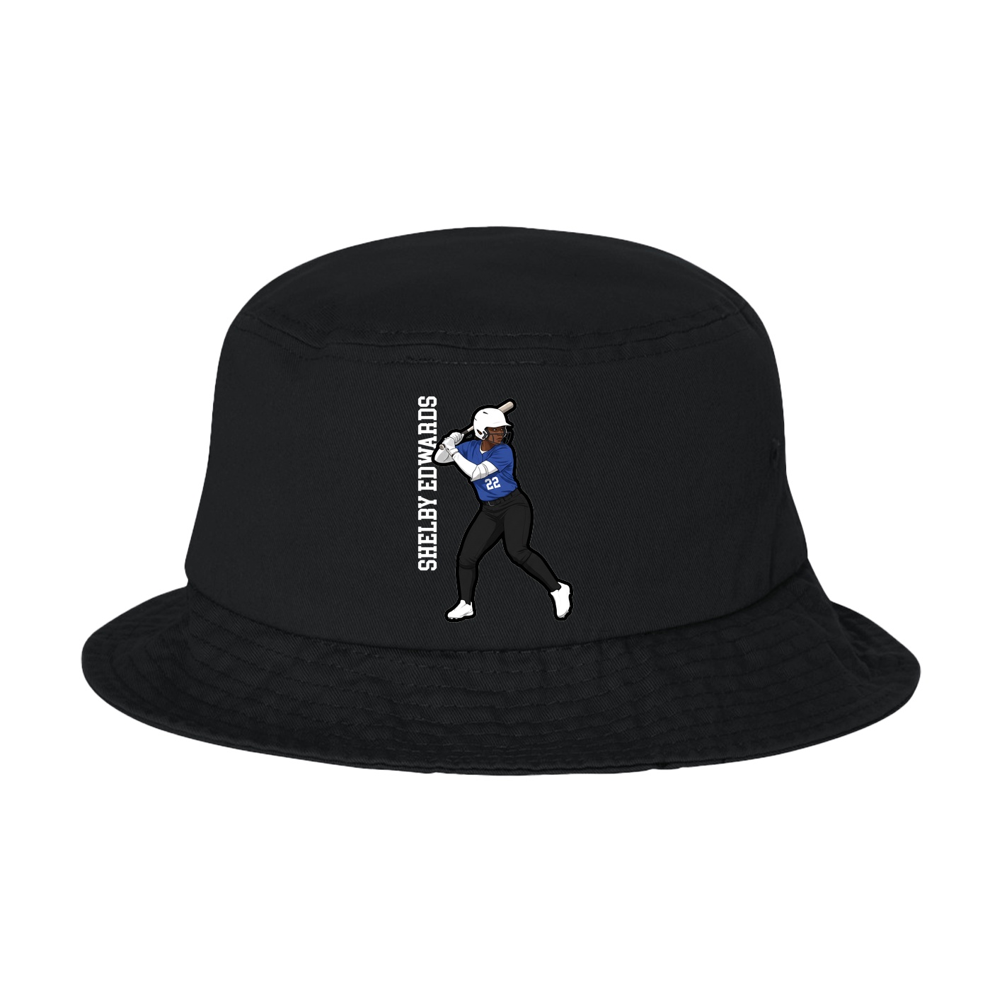 Bucket Cap — Name Vertical in Black