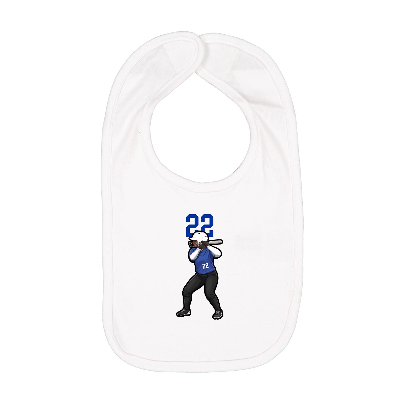 Infant Bib — Number Top in White