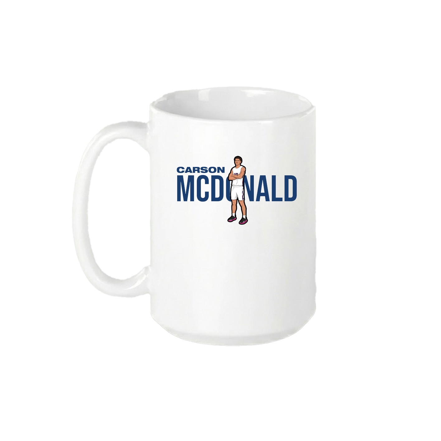 15oz Coffee Mug — Player Name in White