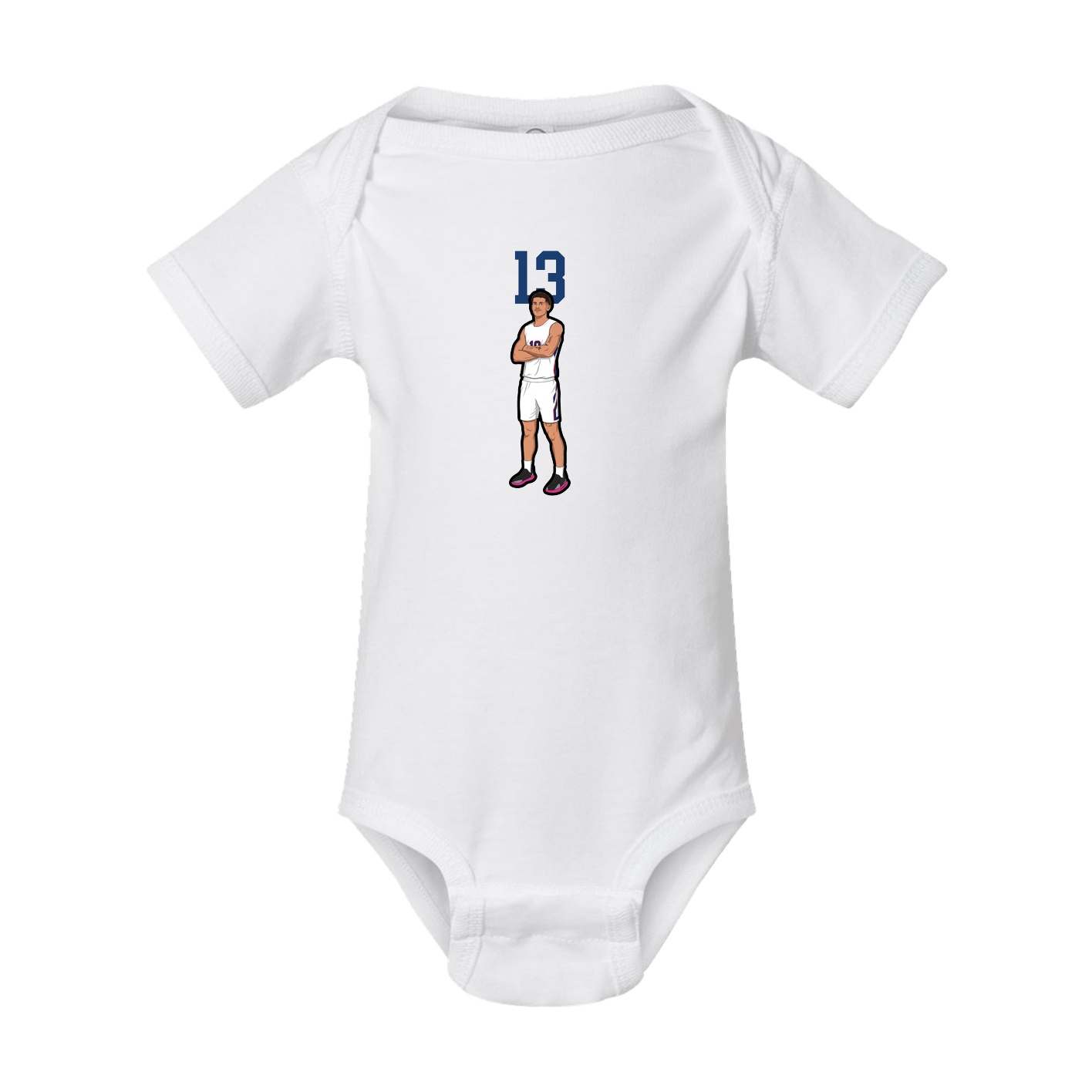 Baby Onesie — Number Top in White