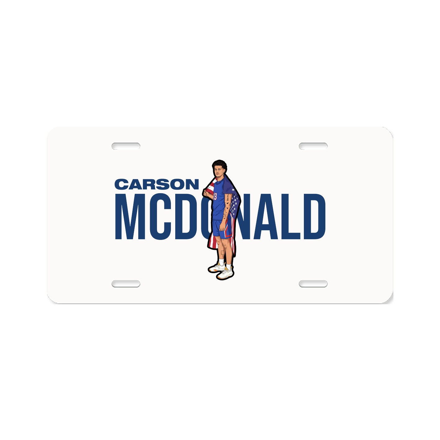 License Plate — Player Name in Classic
