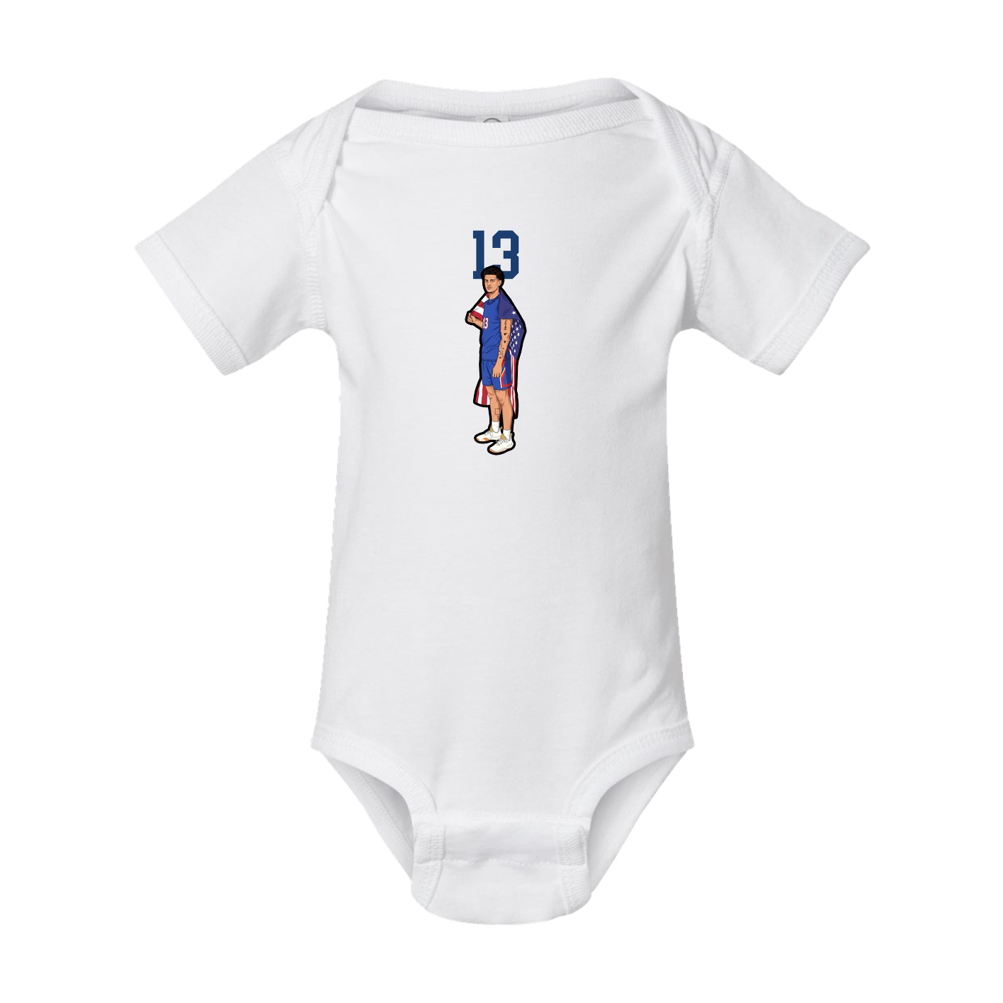 Baby Onesie — Number Top in White