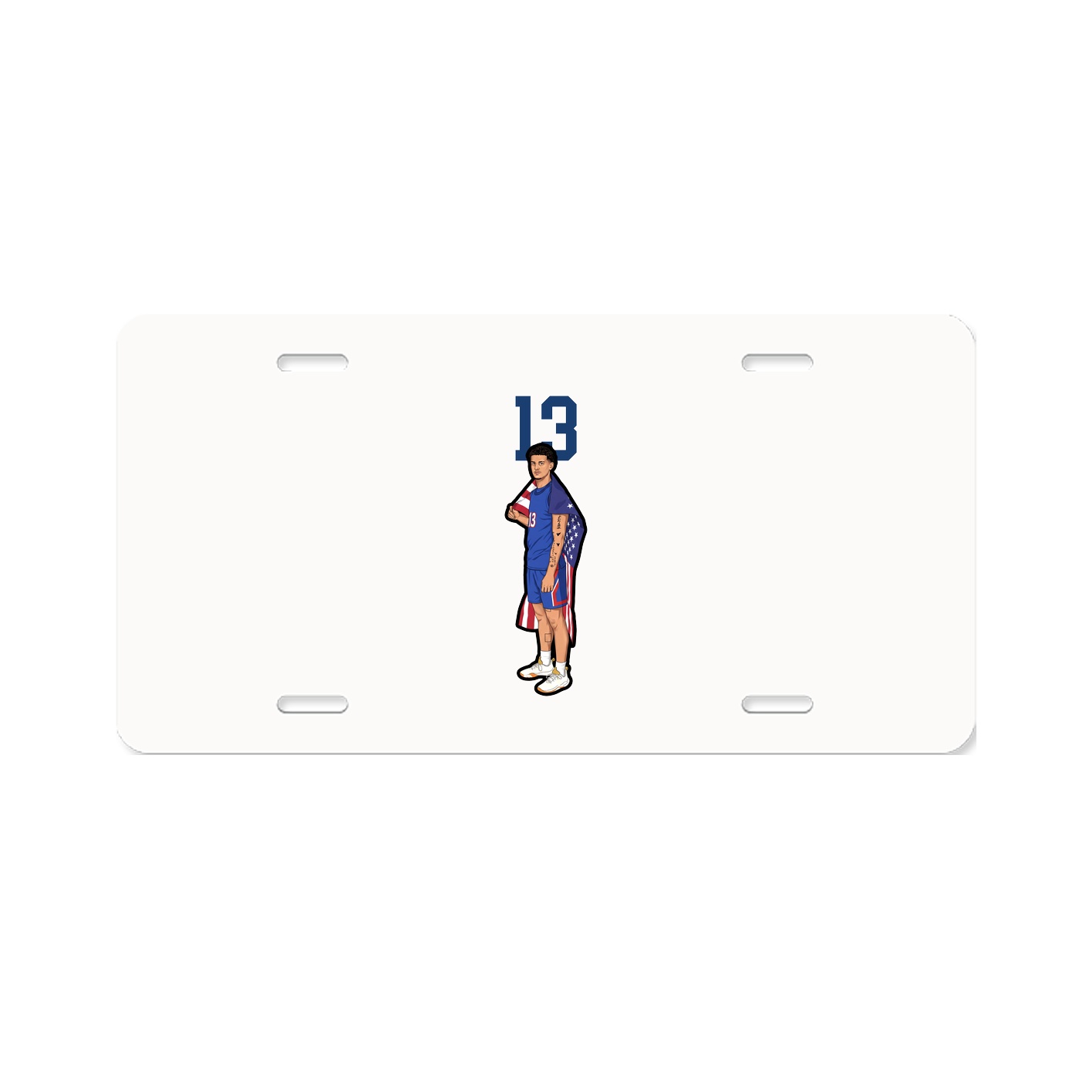 License Plate — Number Top in Classic
