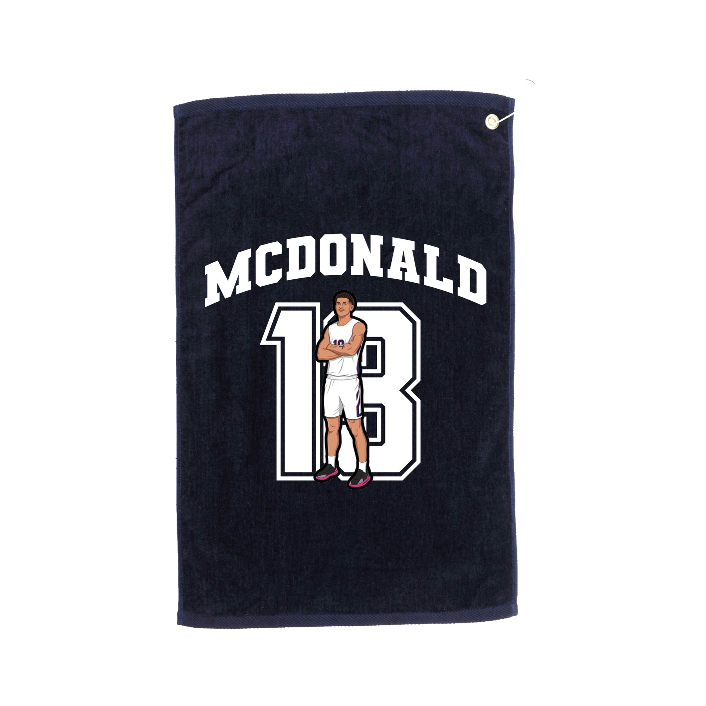 Golf Towel — Number in Navy