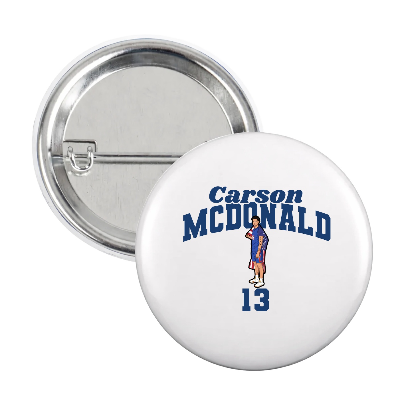Game Day Button — Signature Arch in White