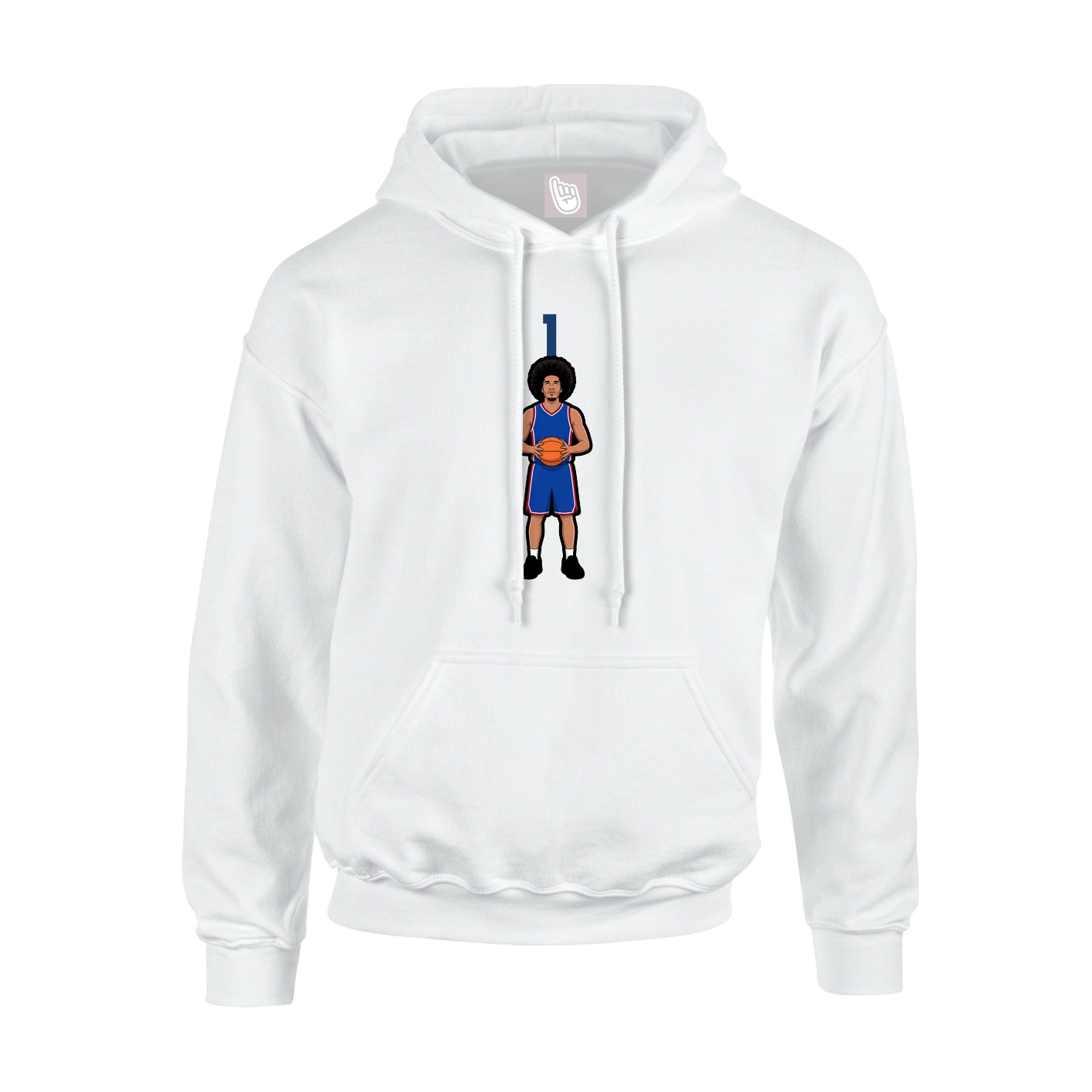 Hoodie — Number Top in White