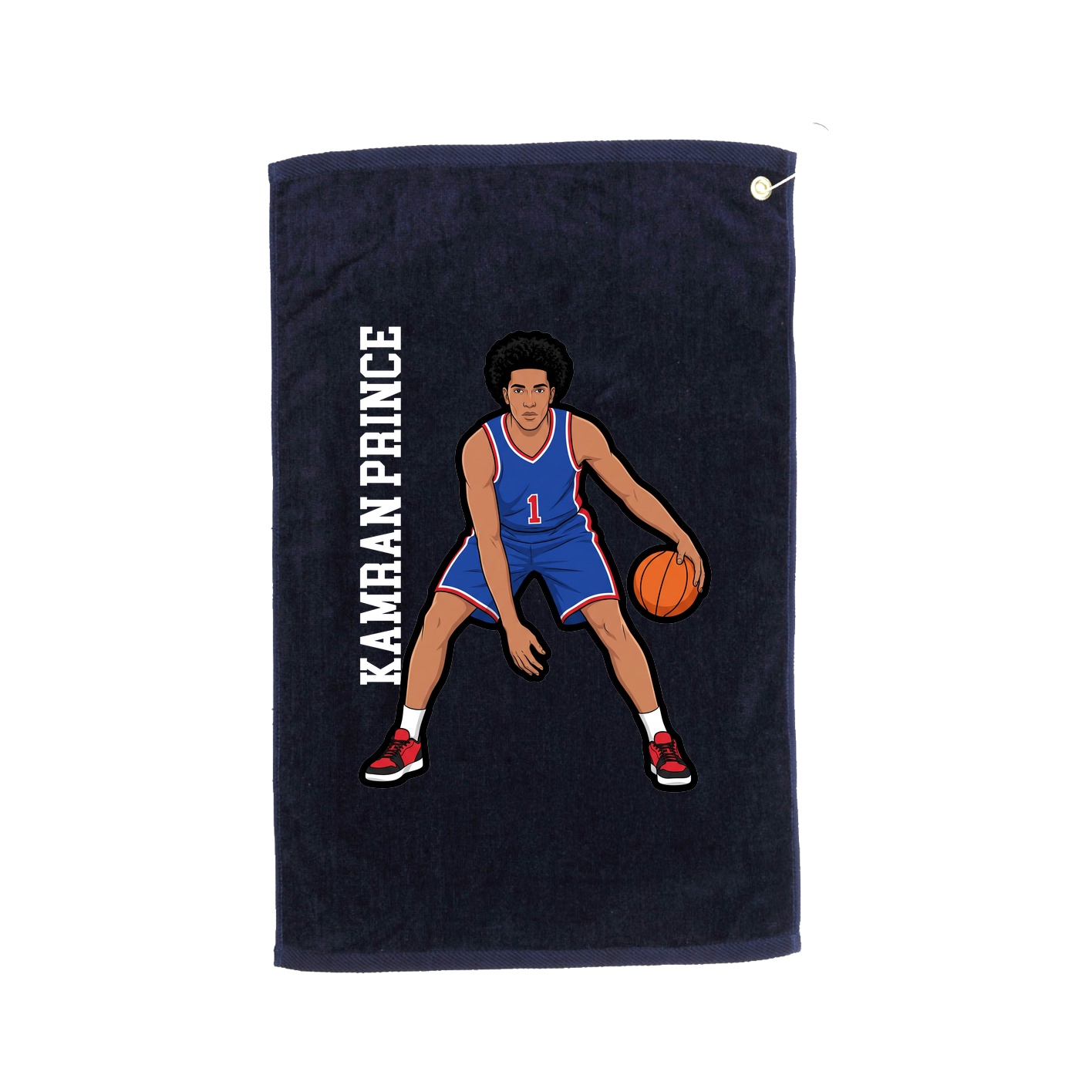Golf Towel — Name Vertical in Navy