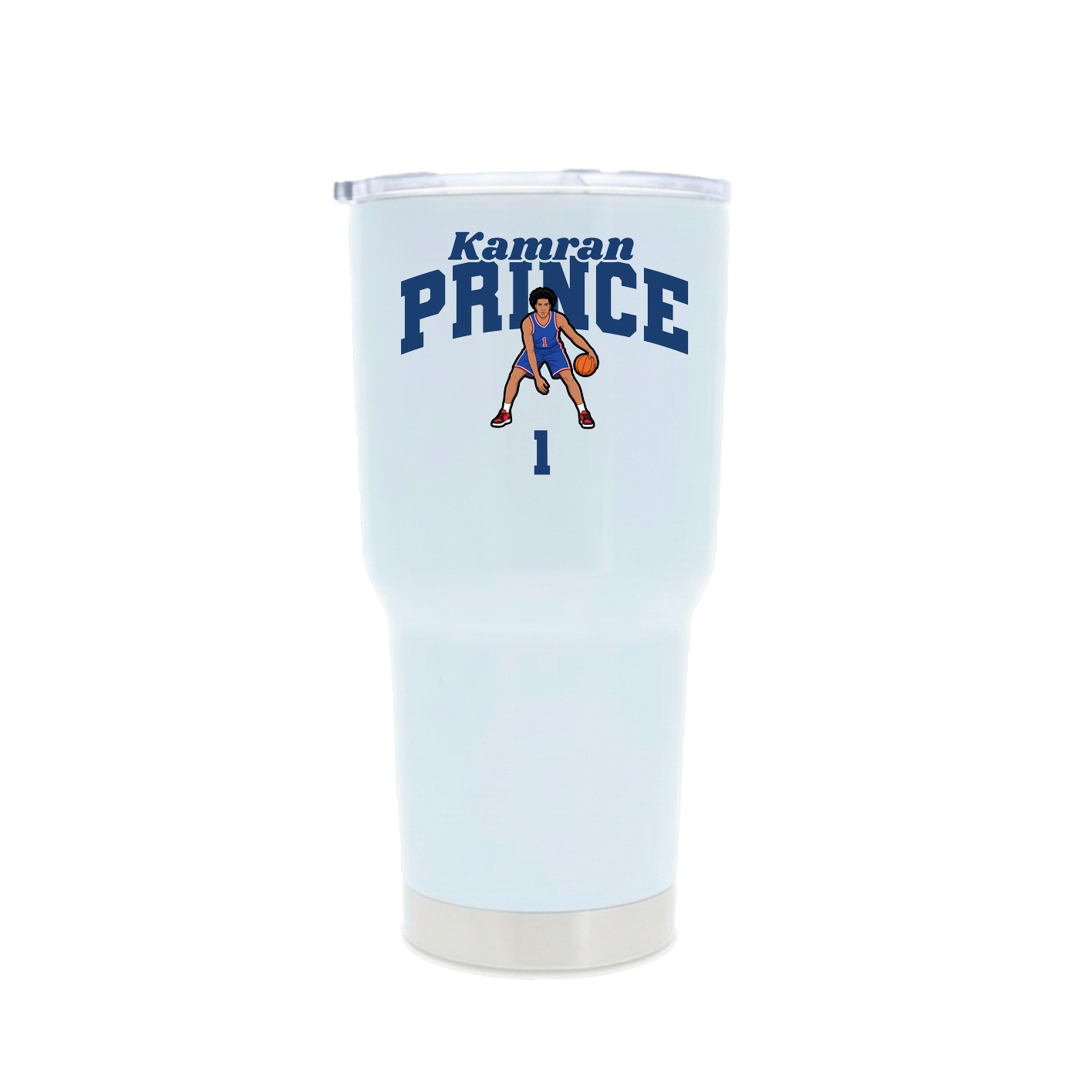 30oz Stainless Steel Tumbler — Signature Arch in White