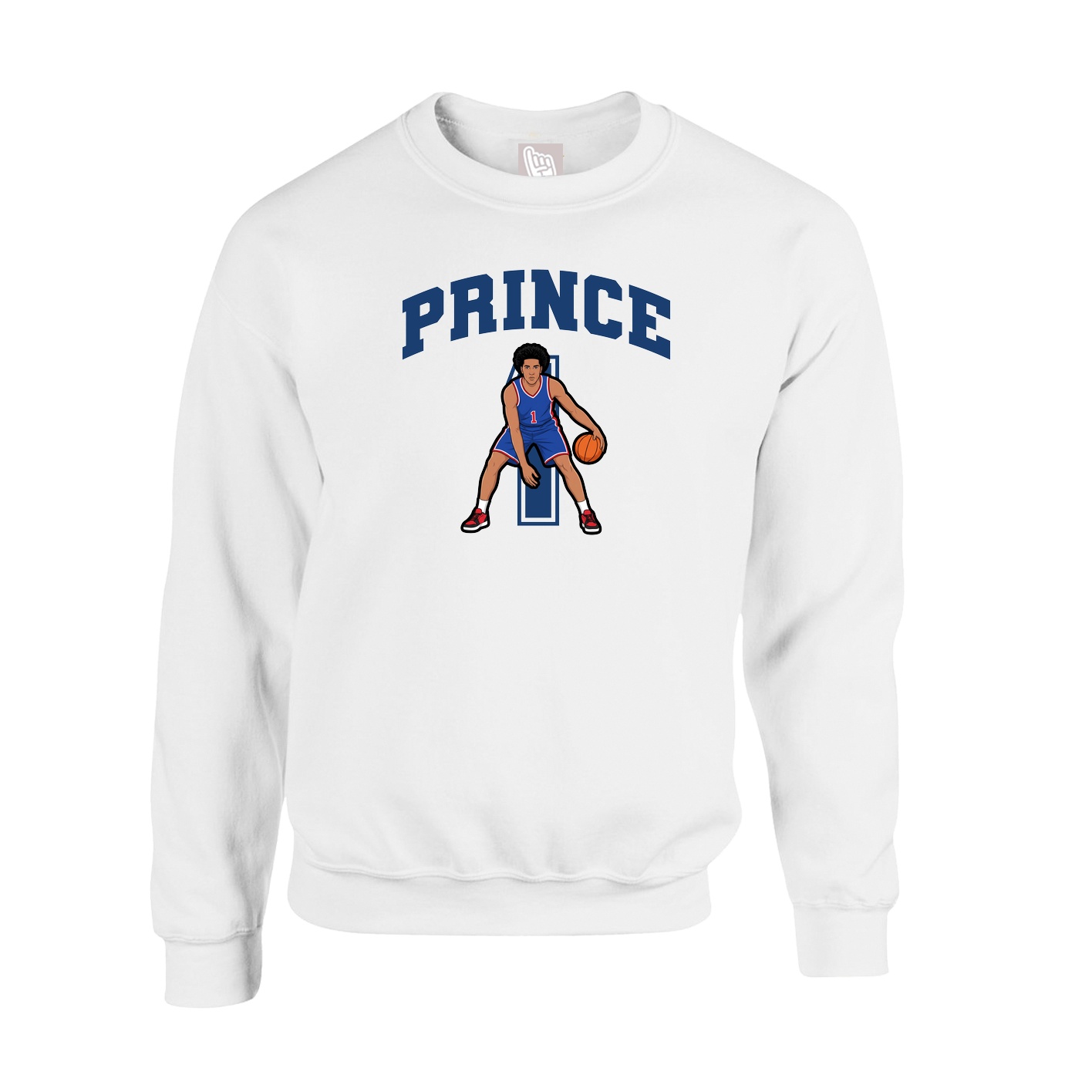 Fleece Crew — Number in White