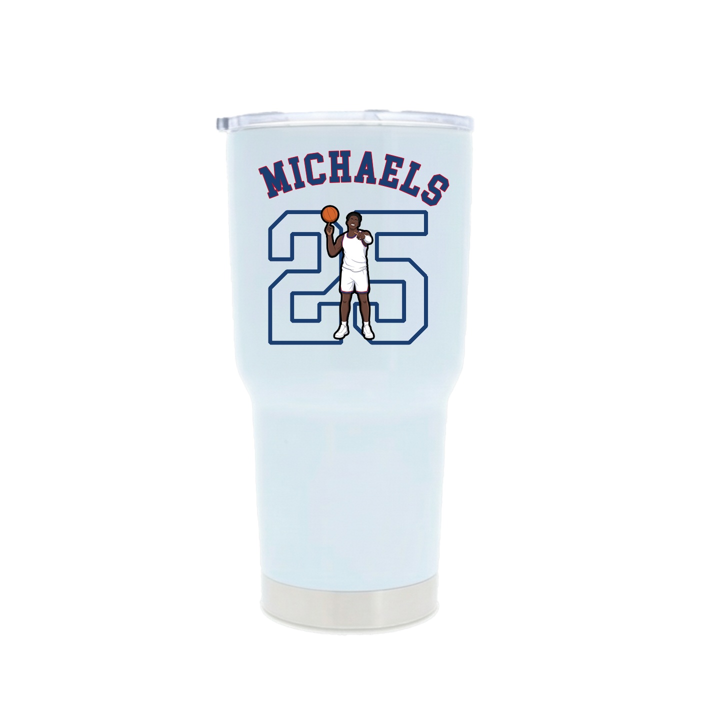 30oz Stainless Steel Tumbler — Shirsey Arch in White