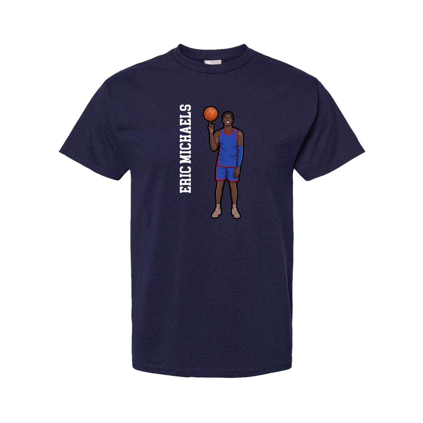 Youth Tee — Name Vertical in Navy