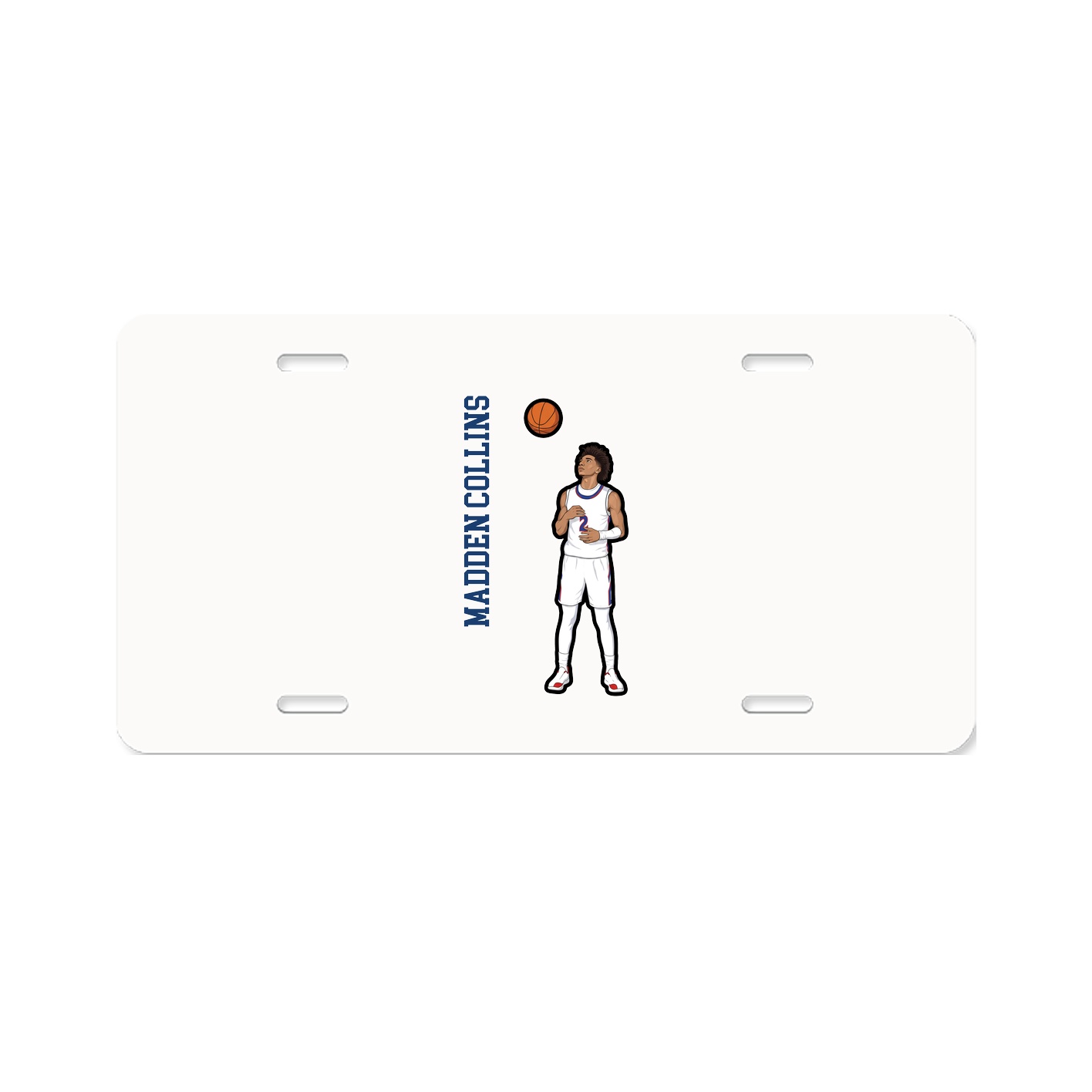 License Plate — Name Vertical in Classic