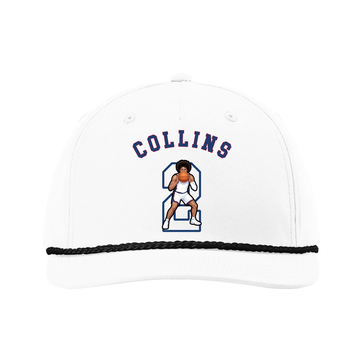 Five-Panel Classic Rope Cap — Shirsey Arch in White