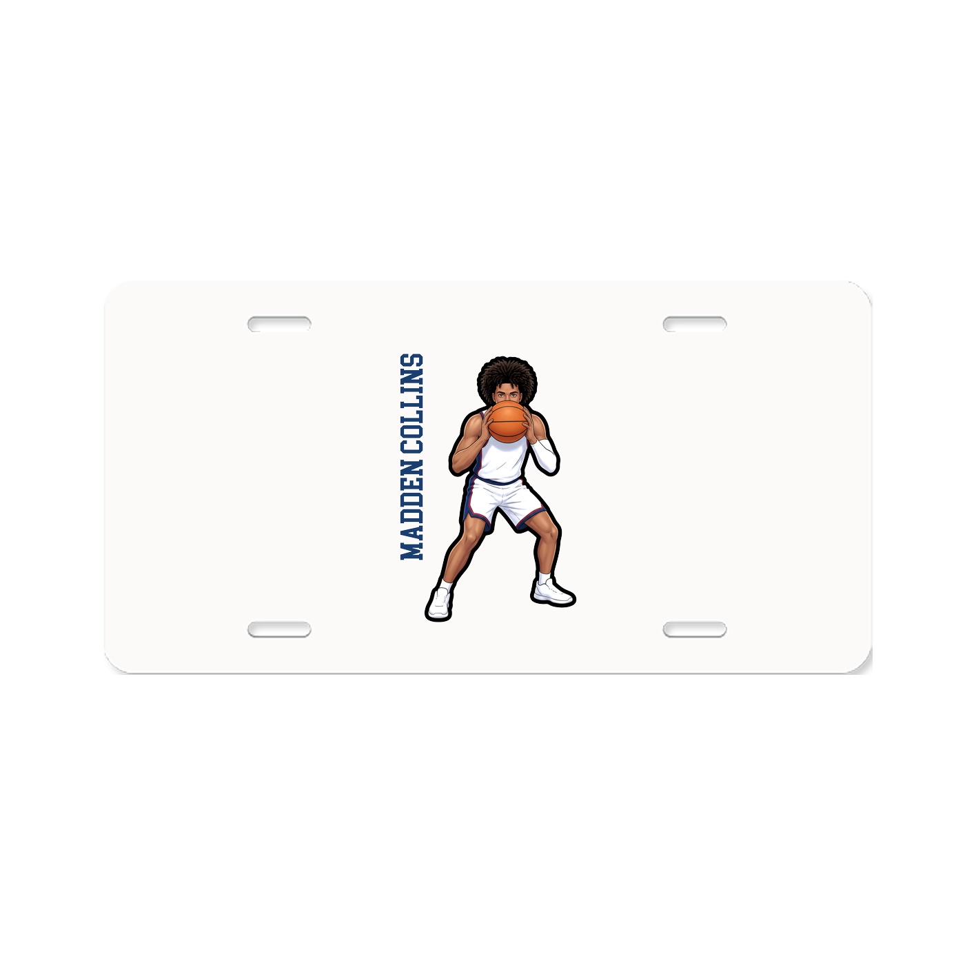 License Plate — Name Vertical in Classic