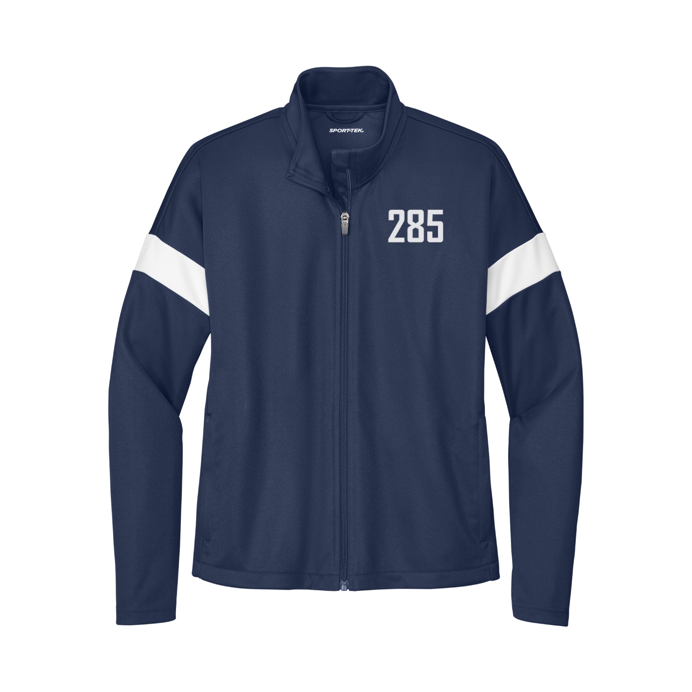 Womens Team Travel Full-Zip Jacket — Front Shirsy in Navy/White