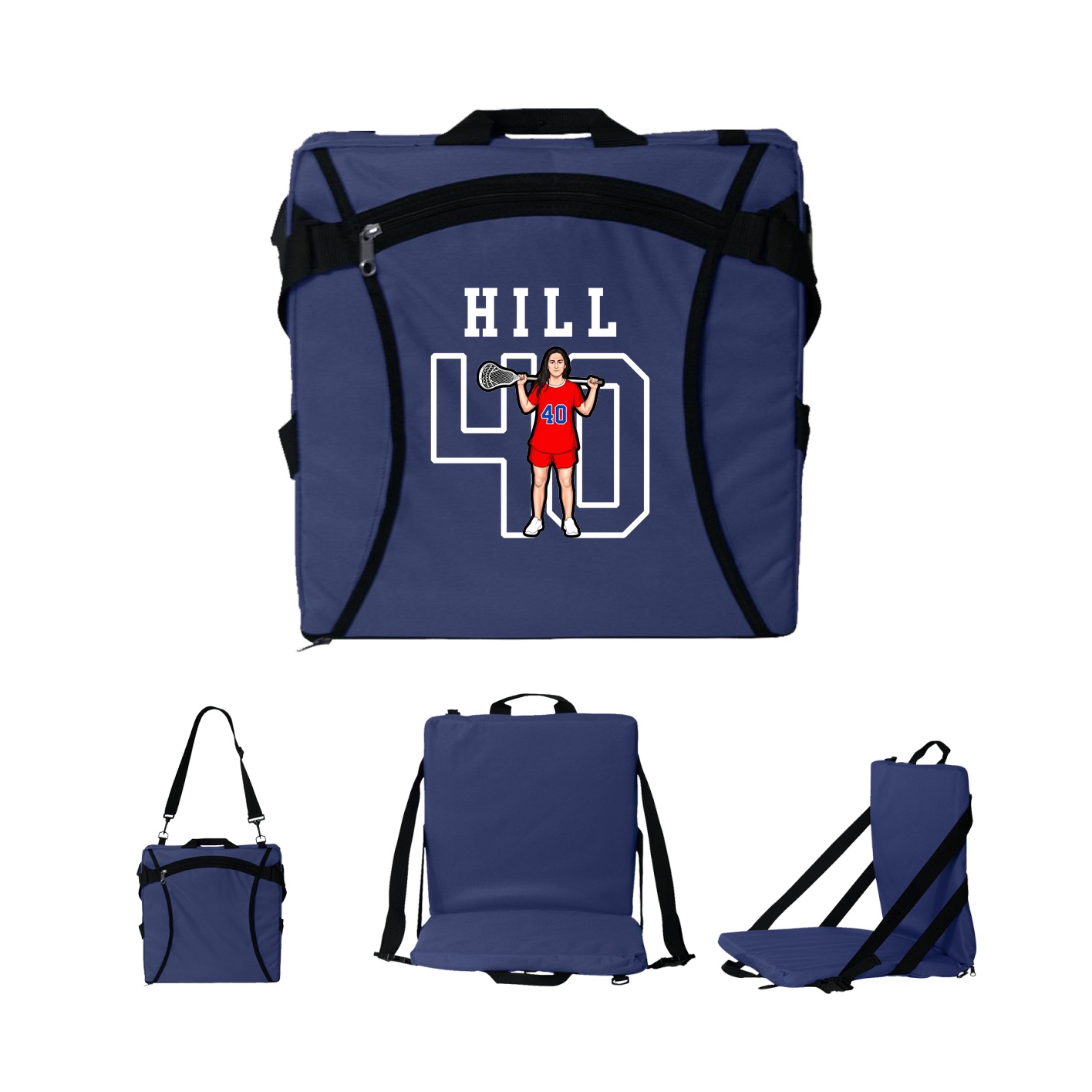 Folding Stadium Seat — Shirsey in Navy