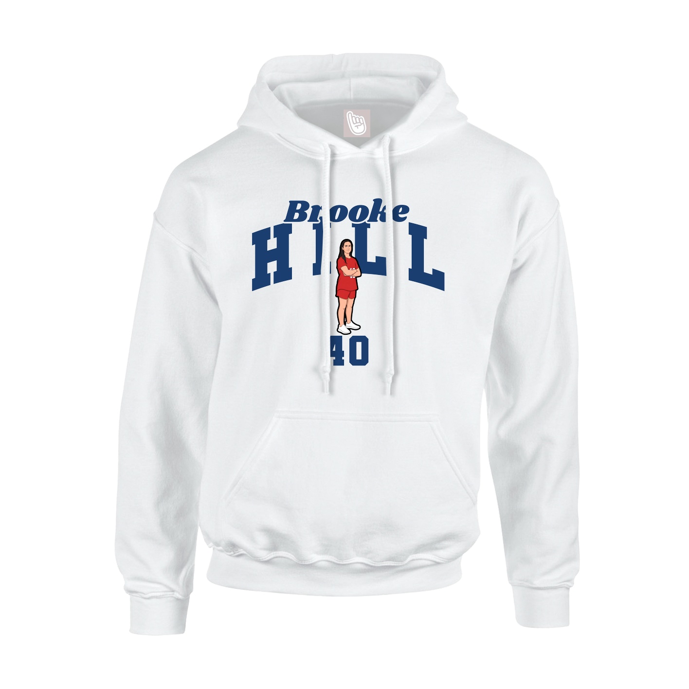 Hoodie — Signature Arch in White