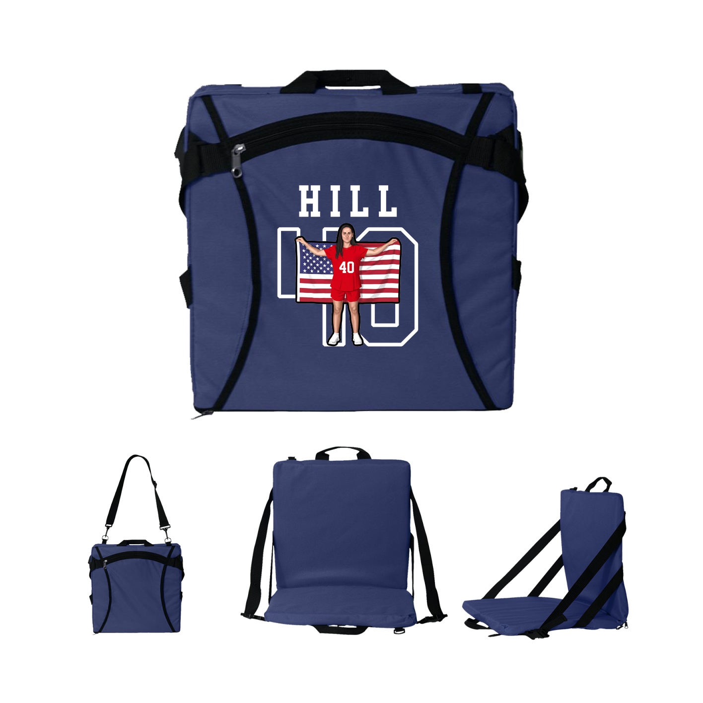 Folding Stadium Seat — Shirsey in Navy