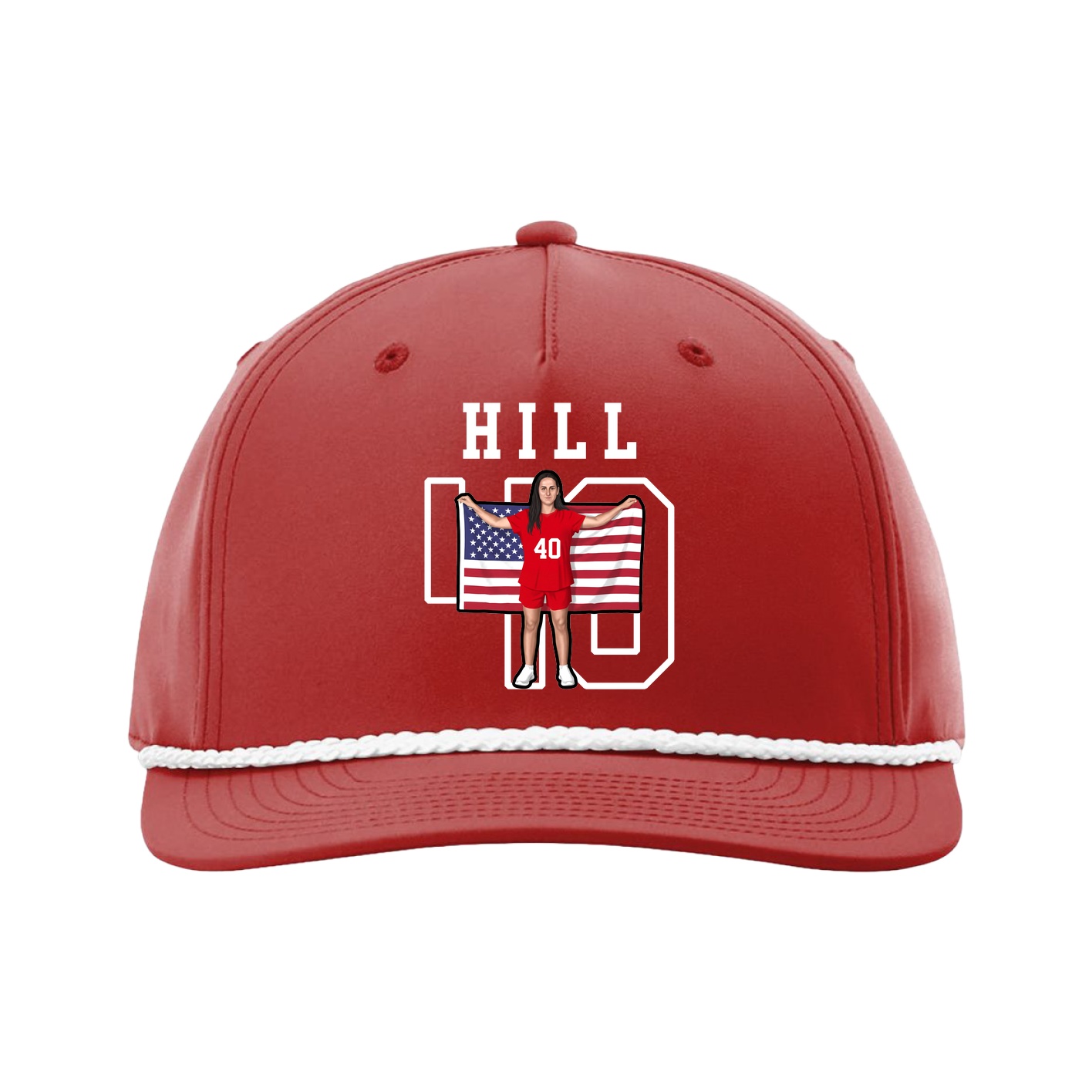 Five-Panel Classic Rope Cap — Shirsey in Red