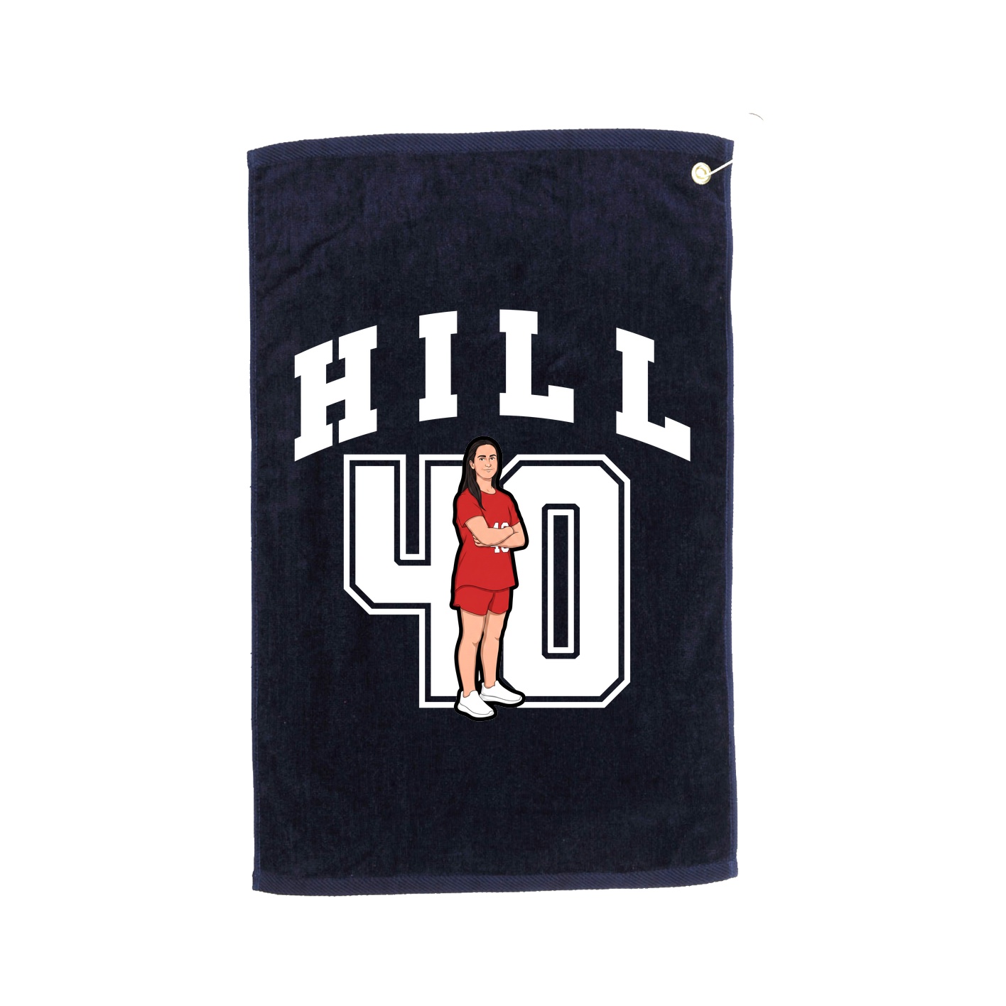 Golf Towel — Number in Navy