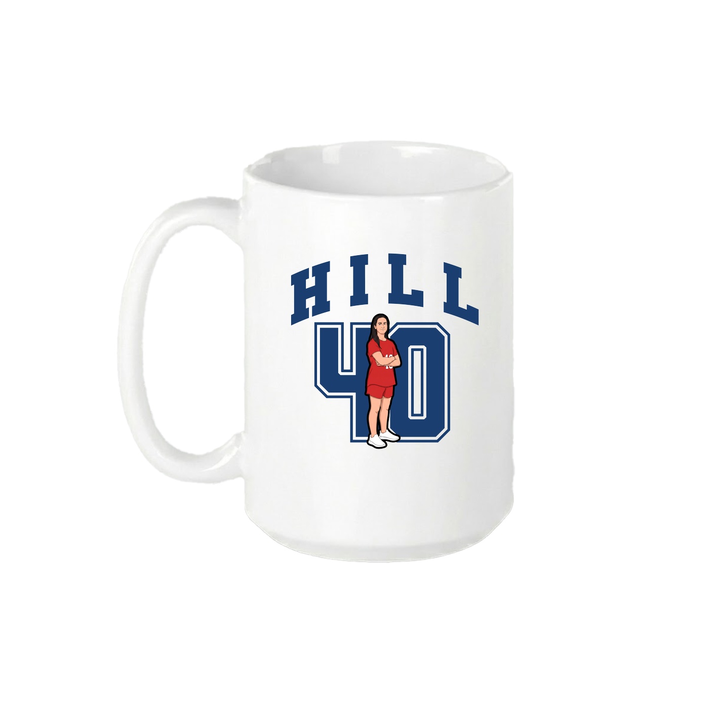 15oz Coffee Mug — Number in White