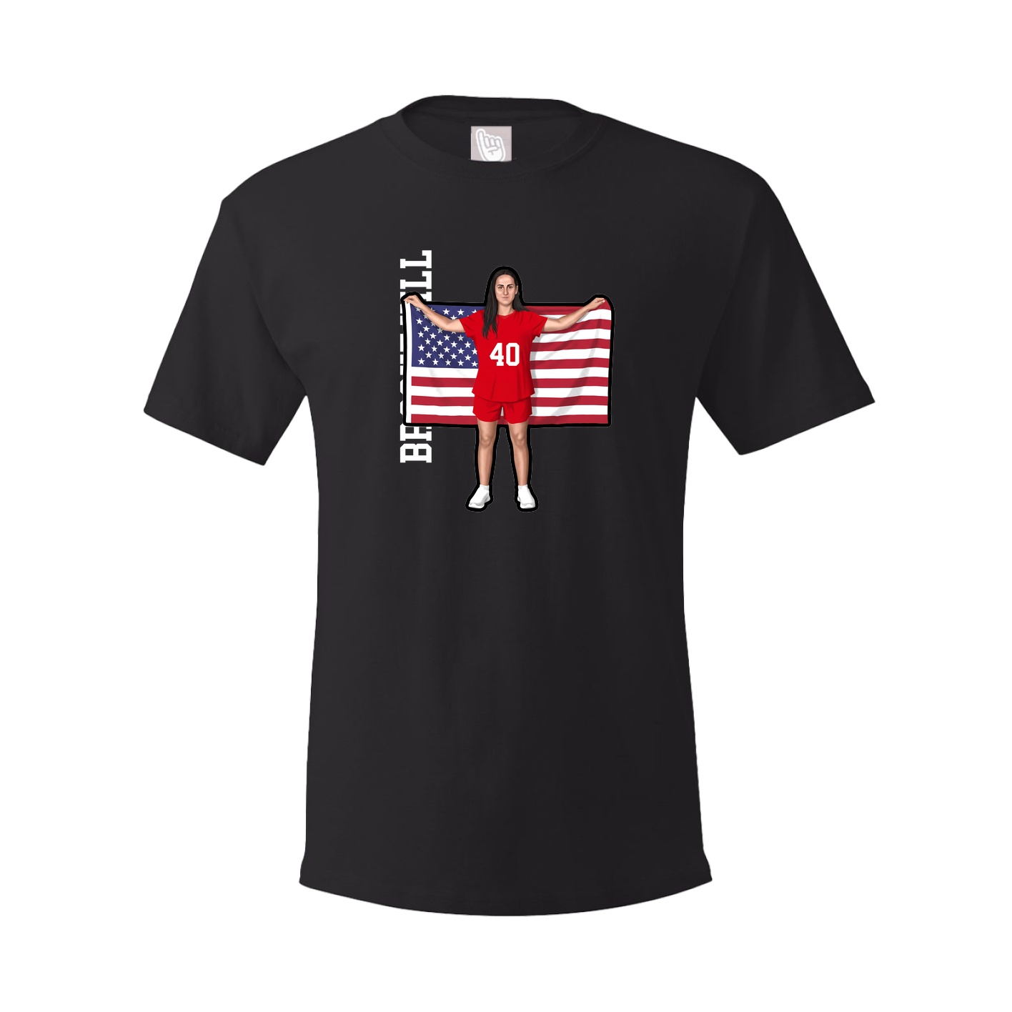 Tee — Name Vertical in Black