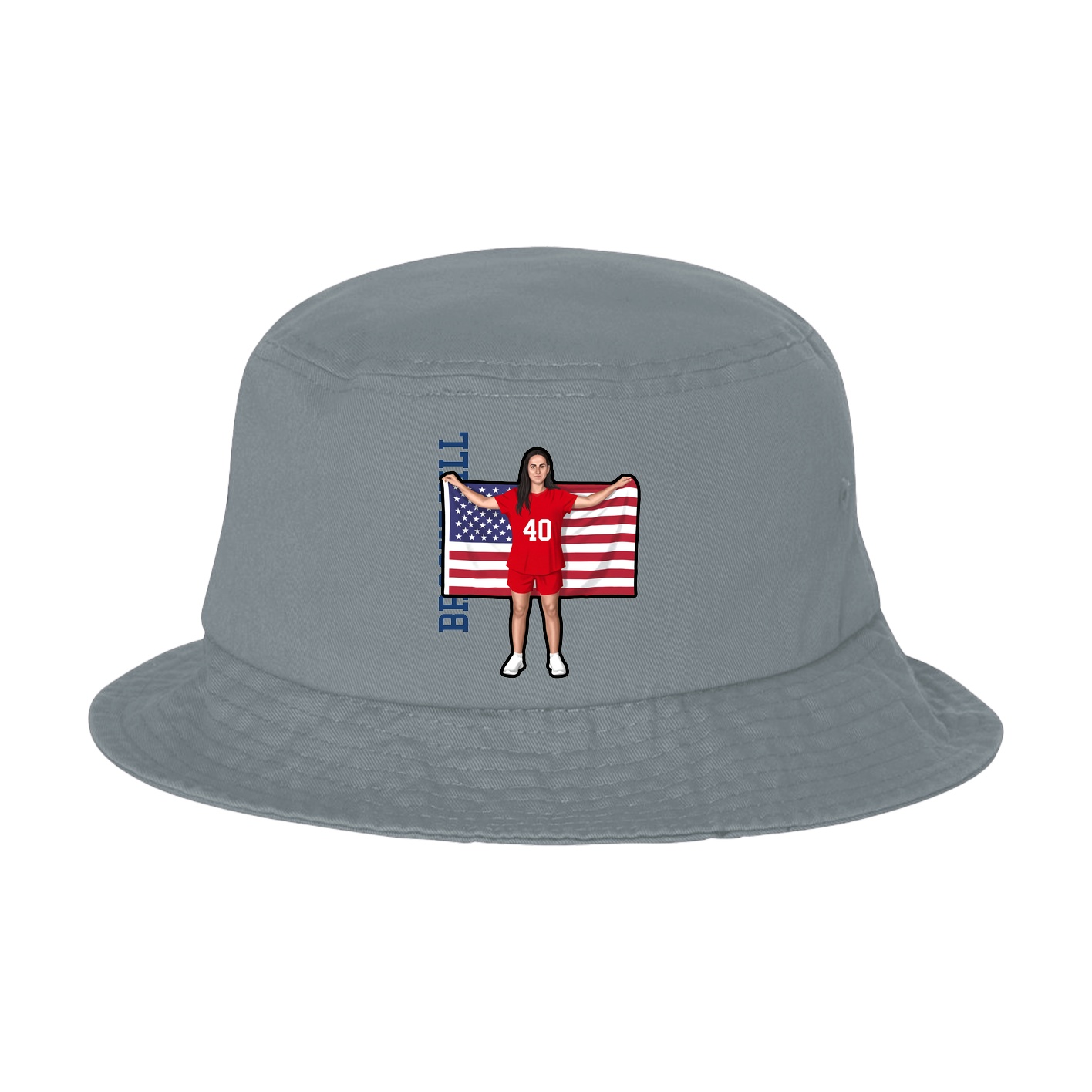 Bucket Cap — Name Vertical in Grey